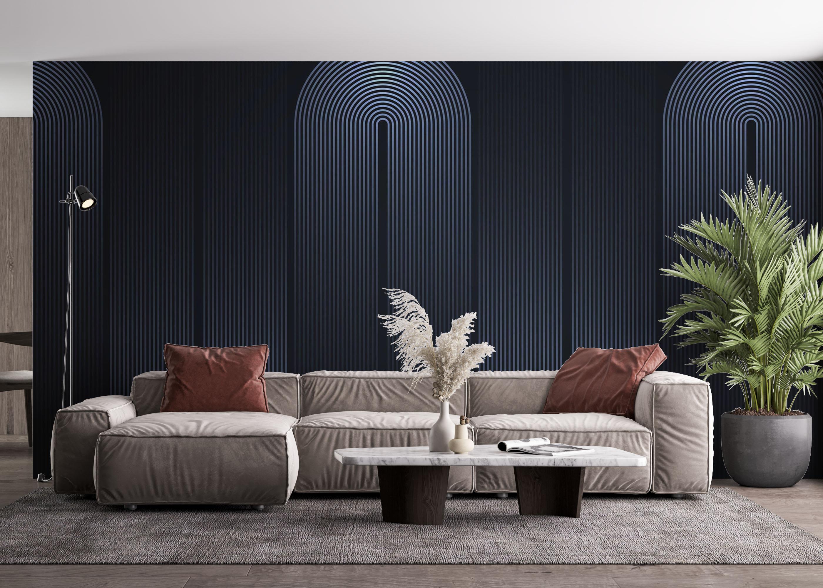 Fototapete Curved Light Lines mockup 4