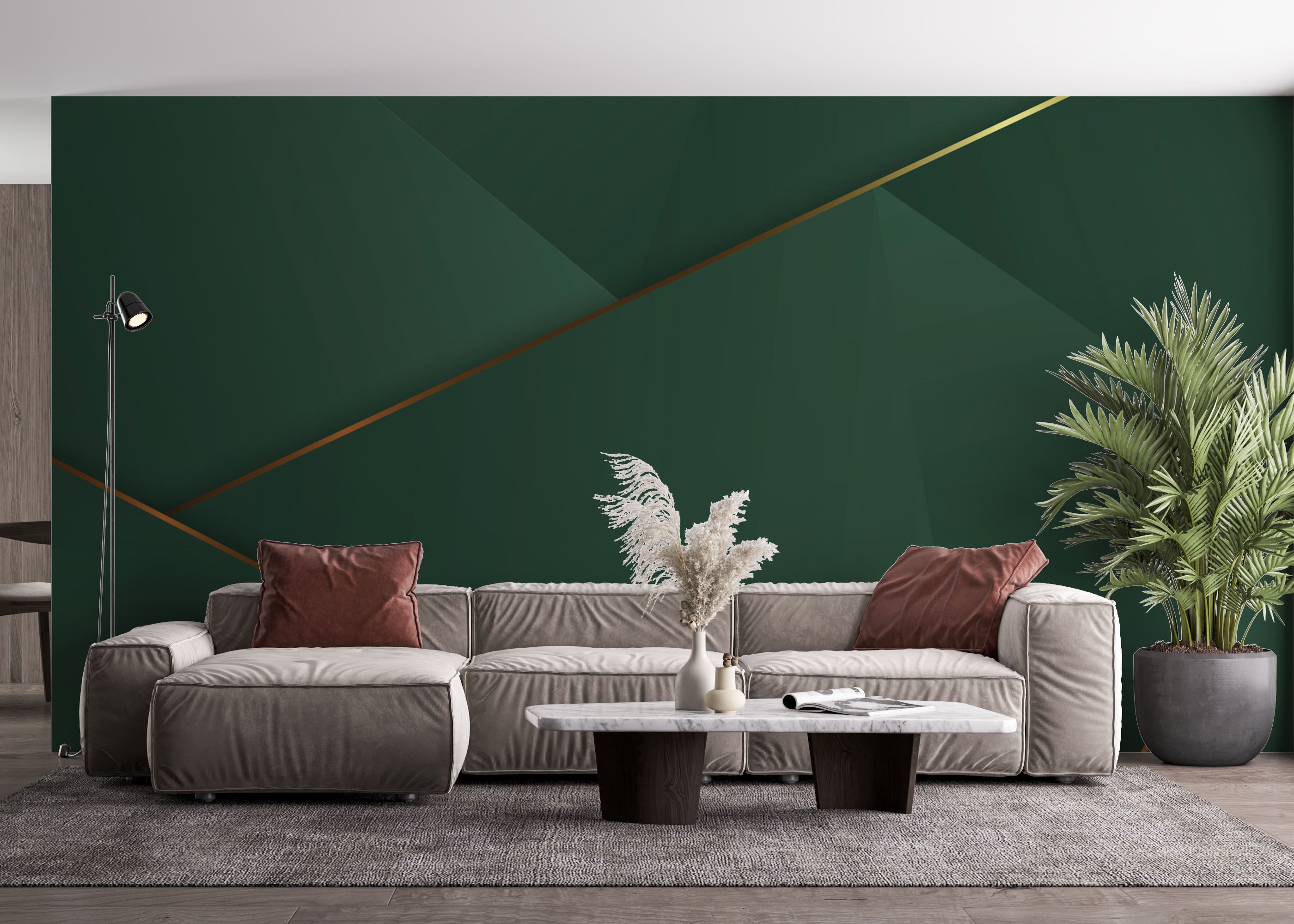 Gold 3d Triangle Line mockup 4