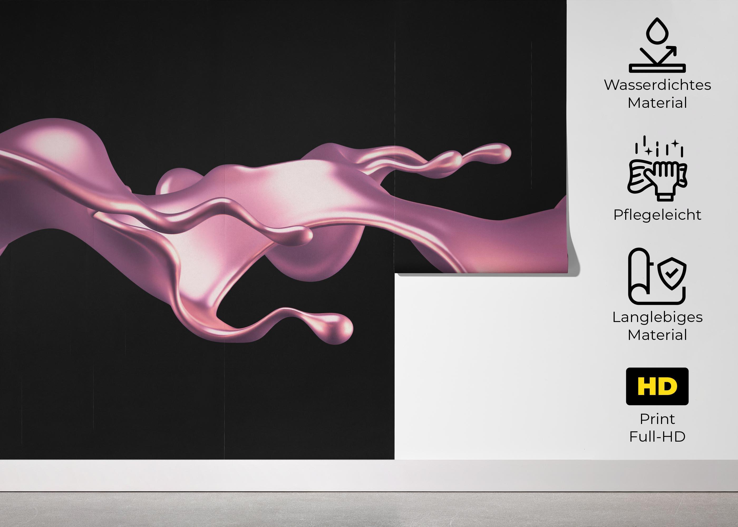 Fototapete Cool Pink Floating Liquid mockup 5
