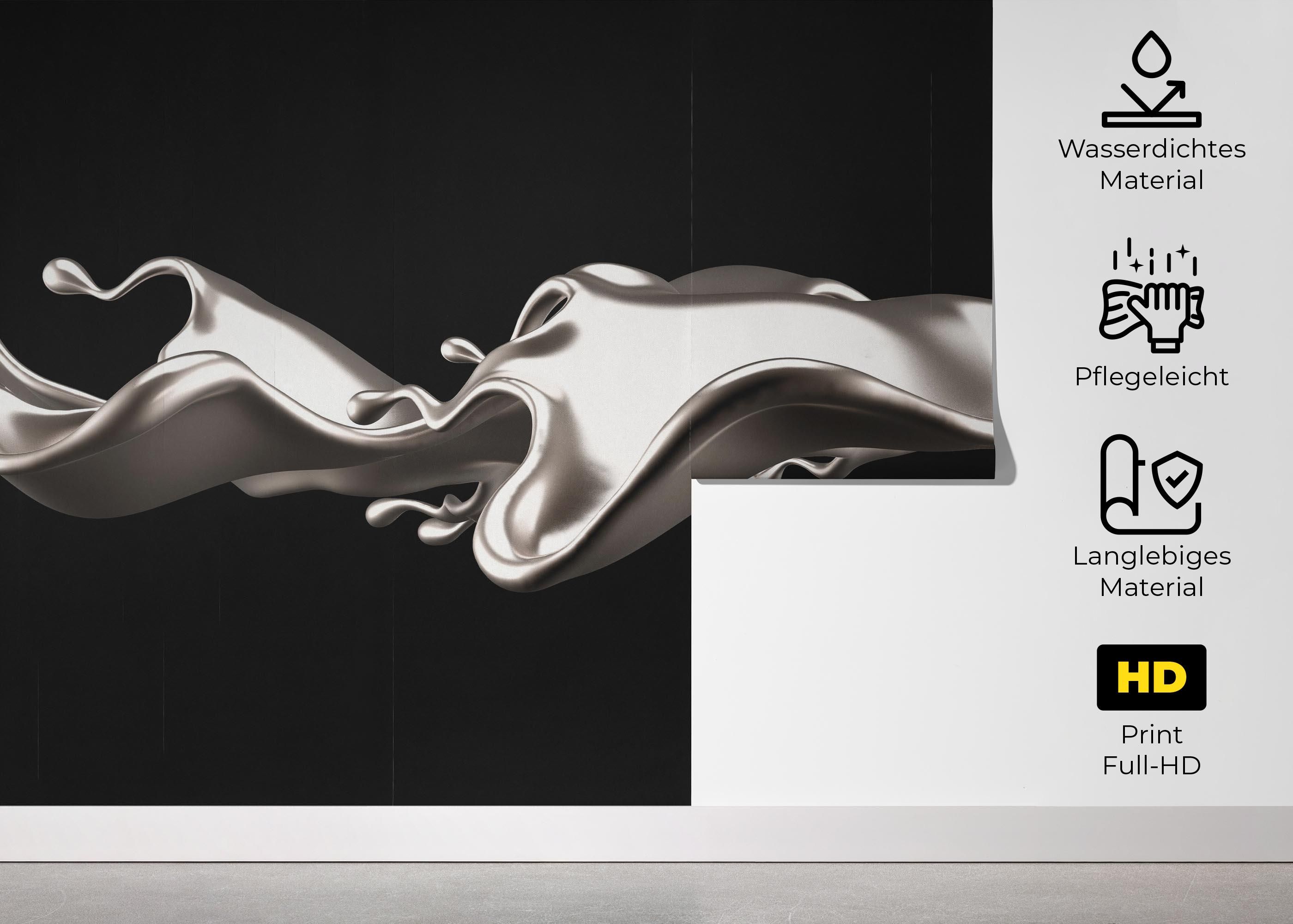 Elegant Silver Liquid mockup 5
