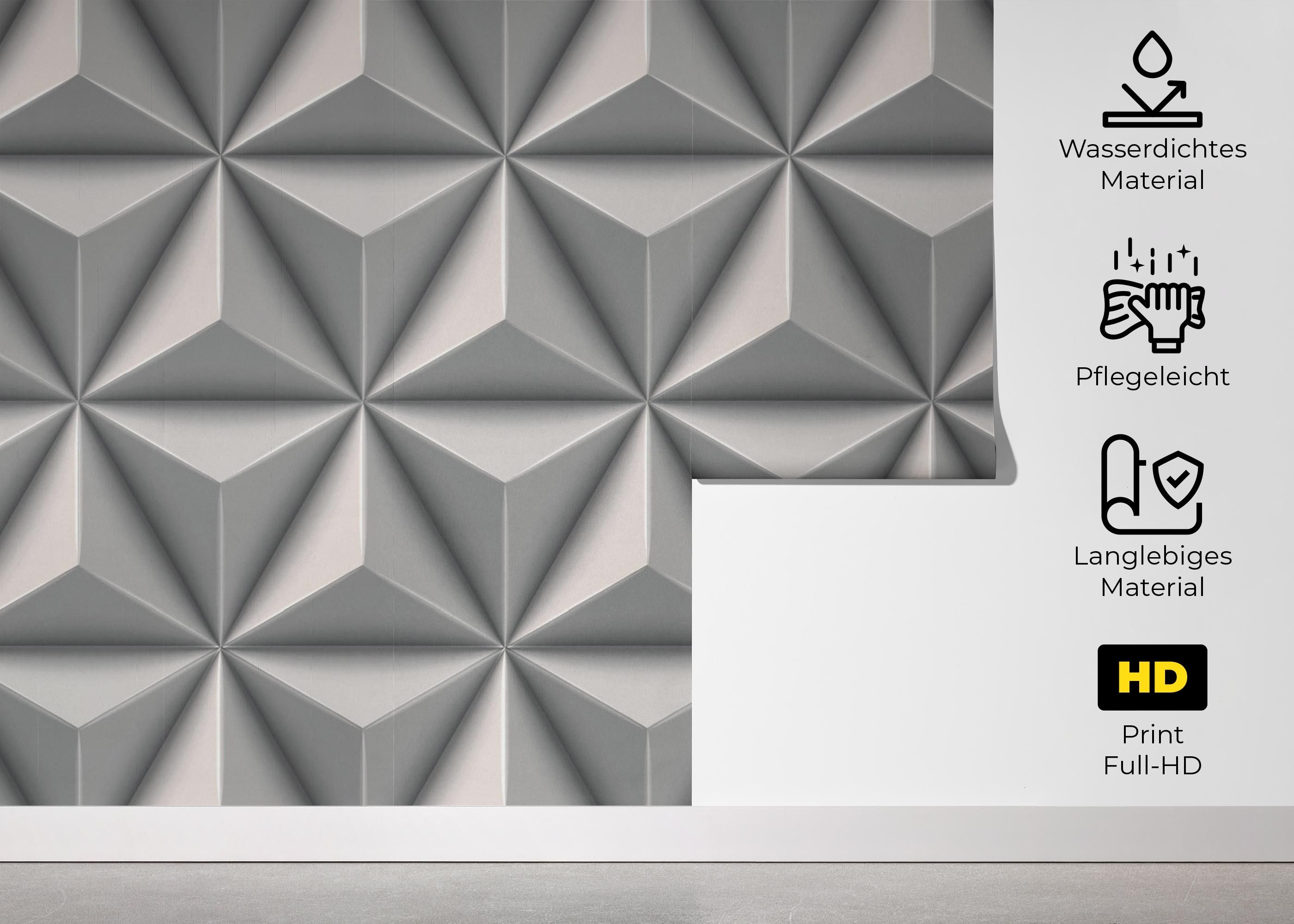 Grey 3d Triangle mockup 5