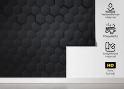 Hexagon 3d Black Art mockup 5