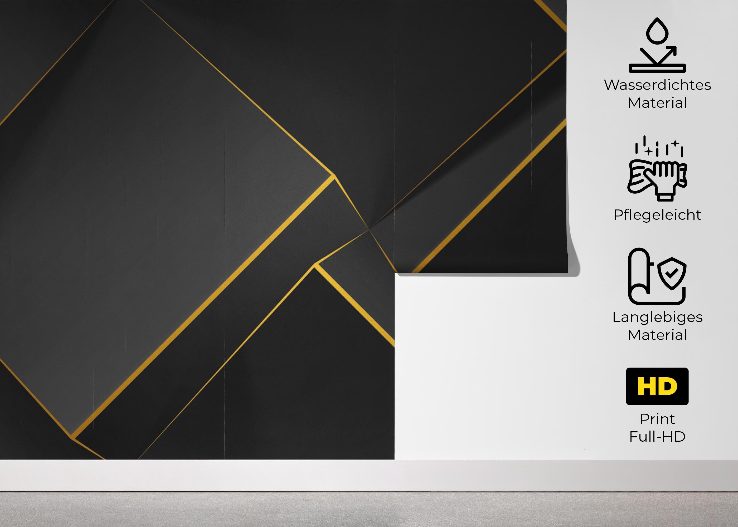 Fototapete Volumetric Yellow Cubes mockup 5