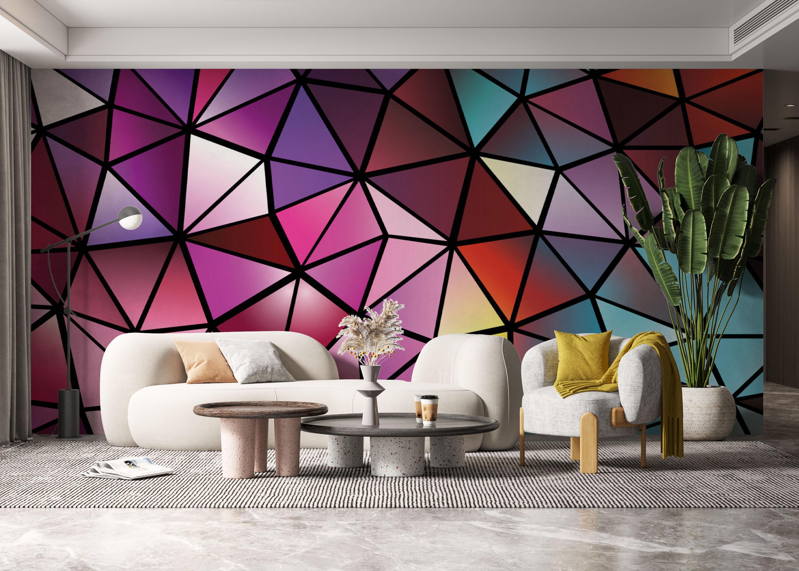 Fototapete Abstract Mosaic Triangle mockup 6