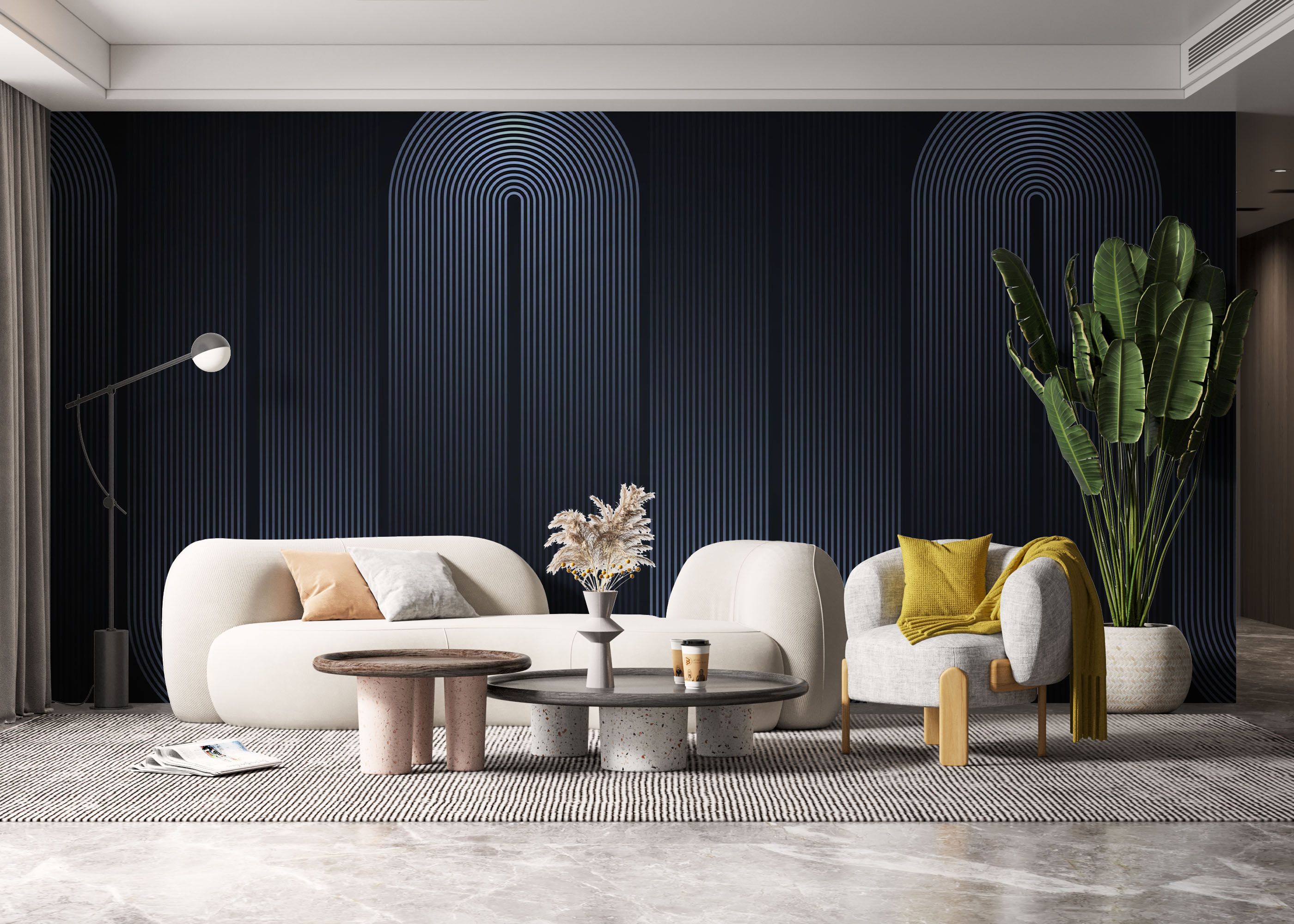 Curved Light Lines mockup 6