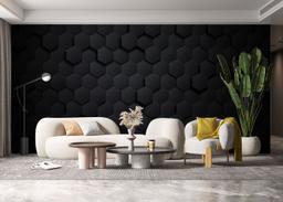 Hexagon 3d Black Art mockup 6