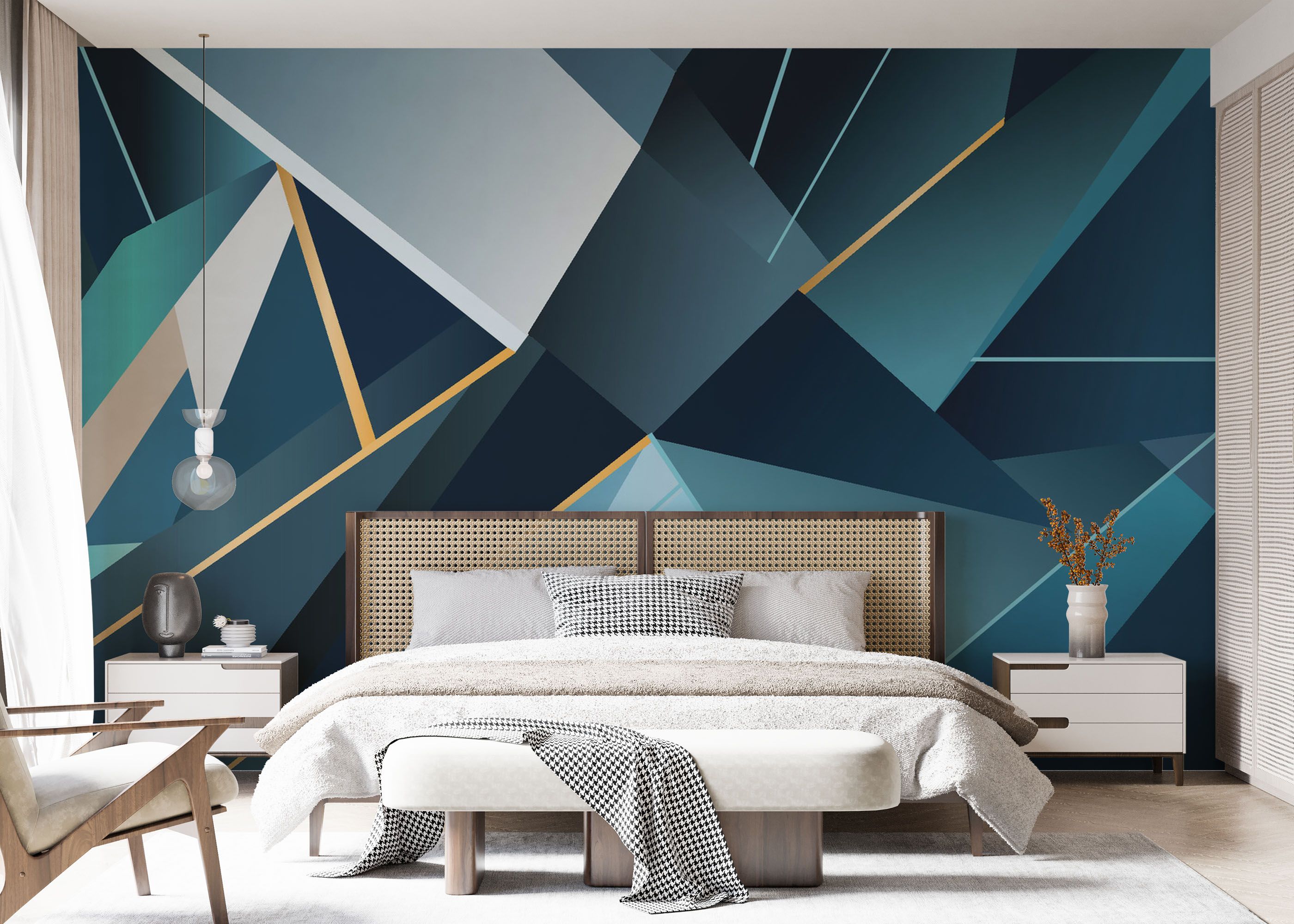 Blue Triangle Art mockup 7