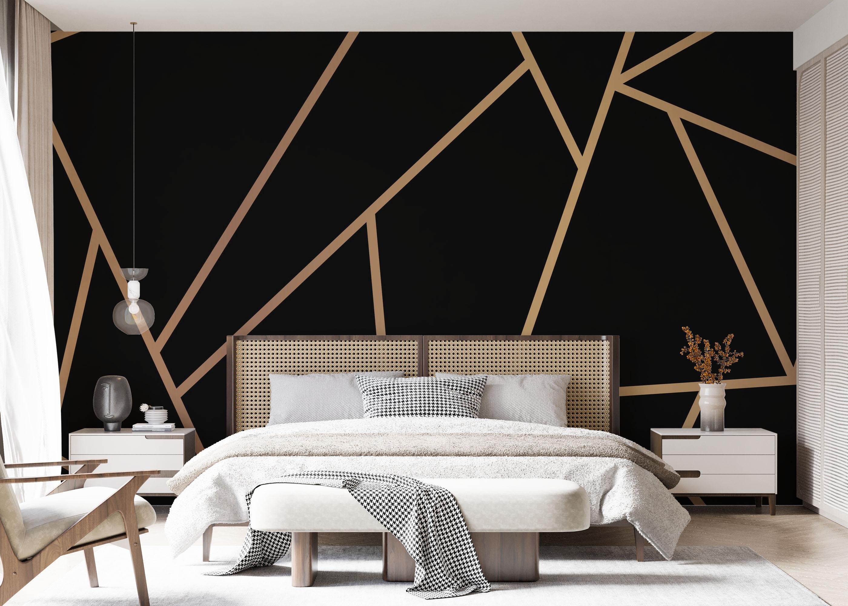 Fototapete Cream Line Triangle mockup 7