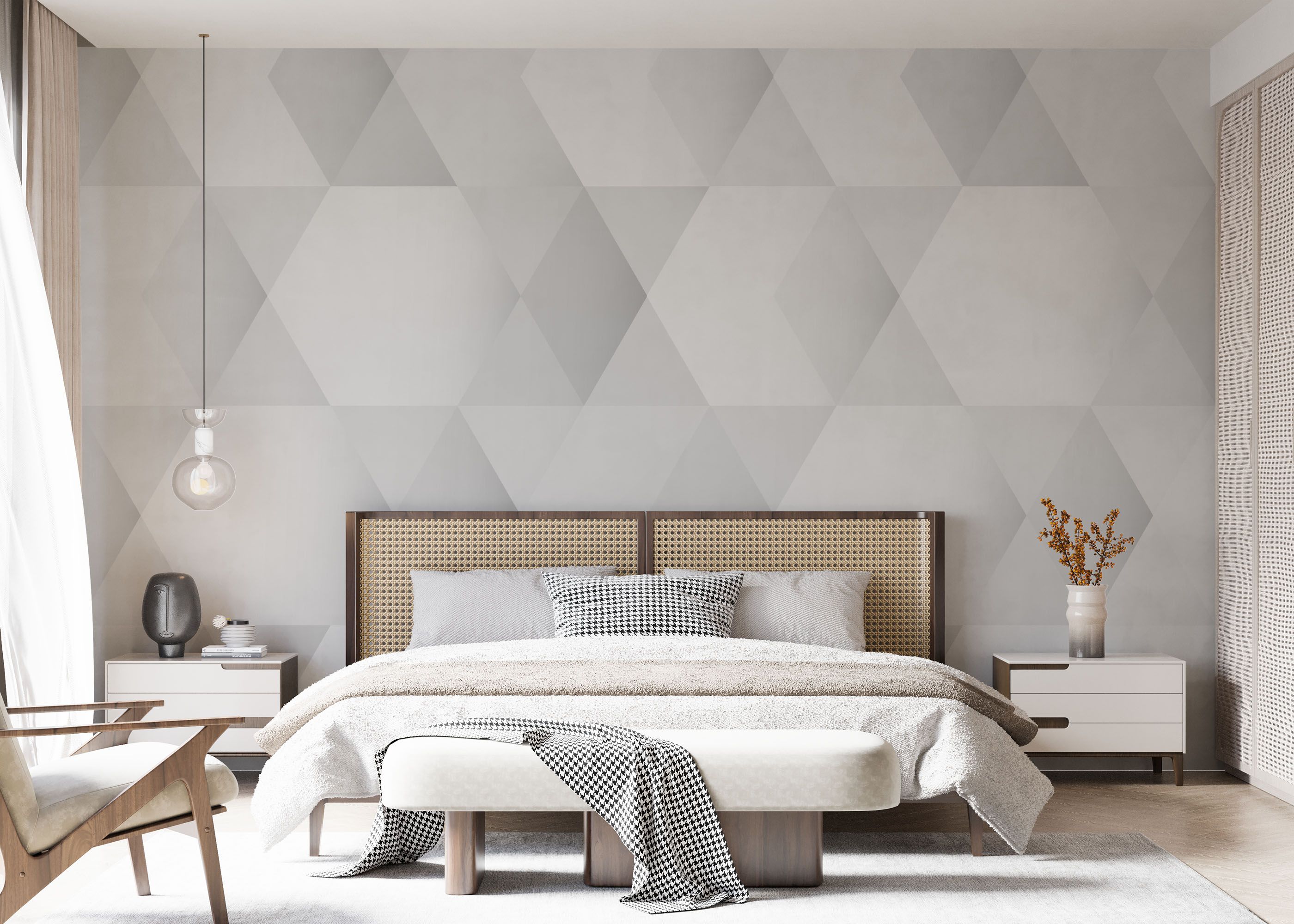 Grey Hexagonal Art mockup 7