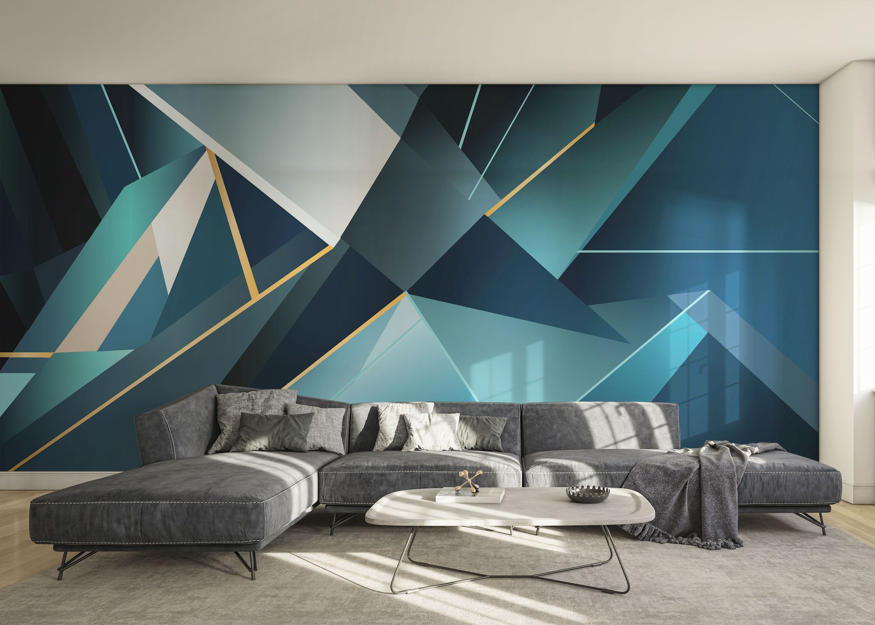 Blue Triangle Art mockup 0