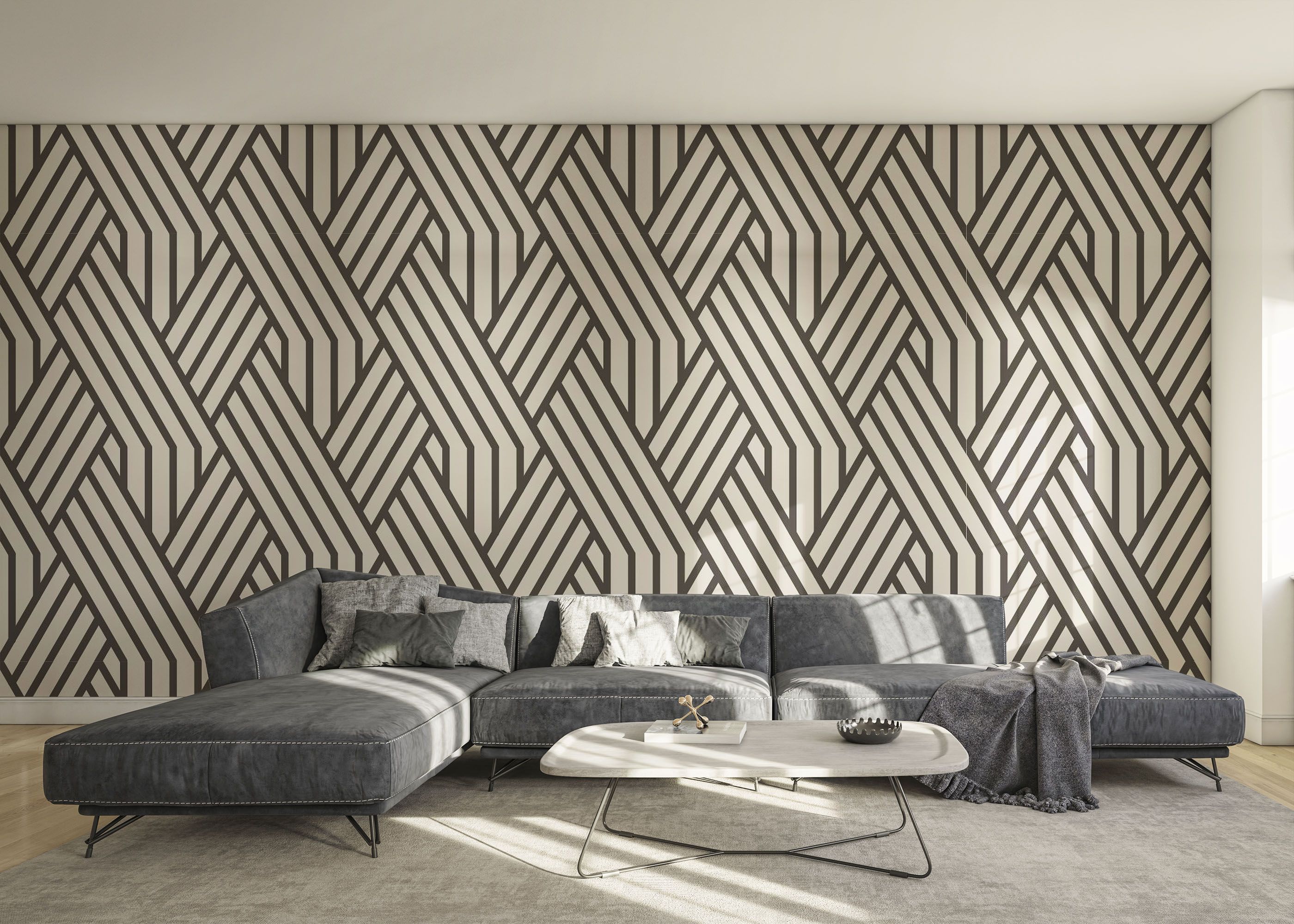 Brown Geometric Line mockup 0