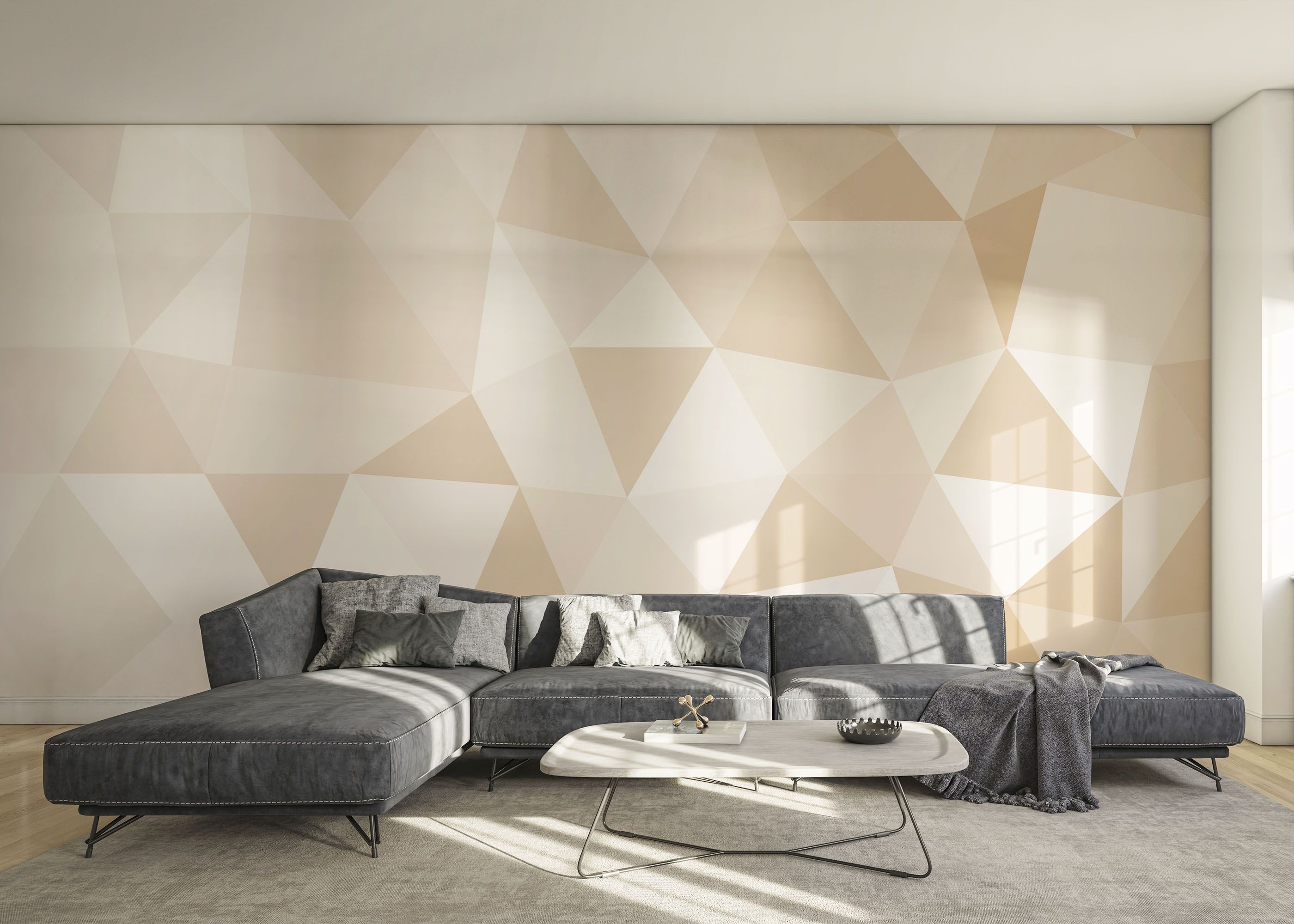 Cream Triangle Art mockup 0