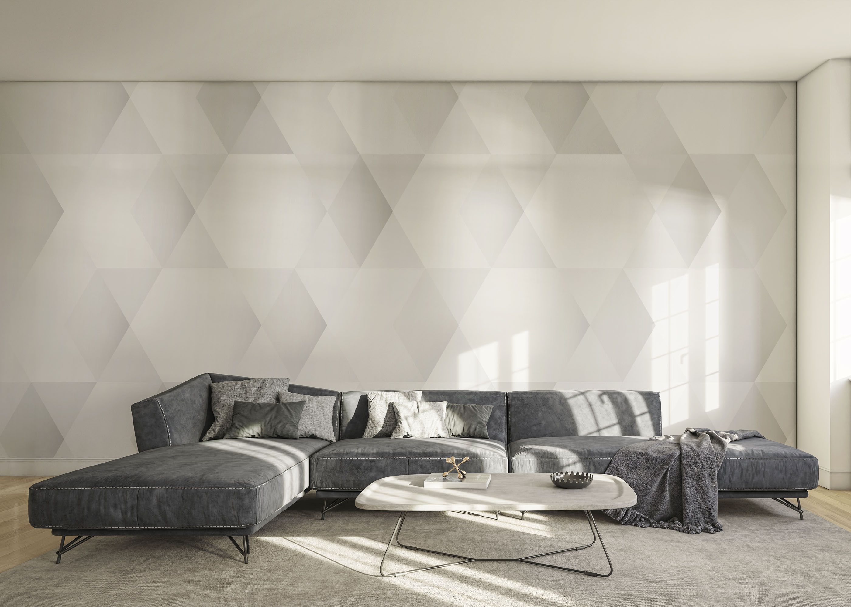Grey Hexagonal Art mockup 0