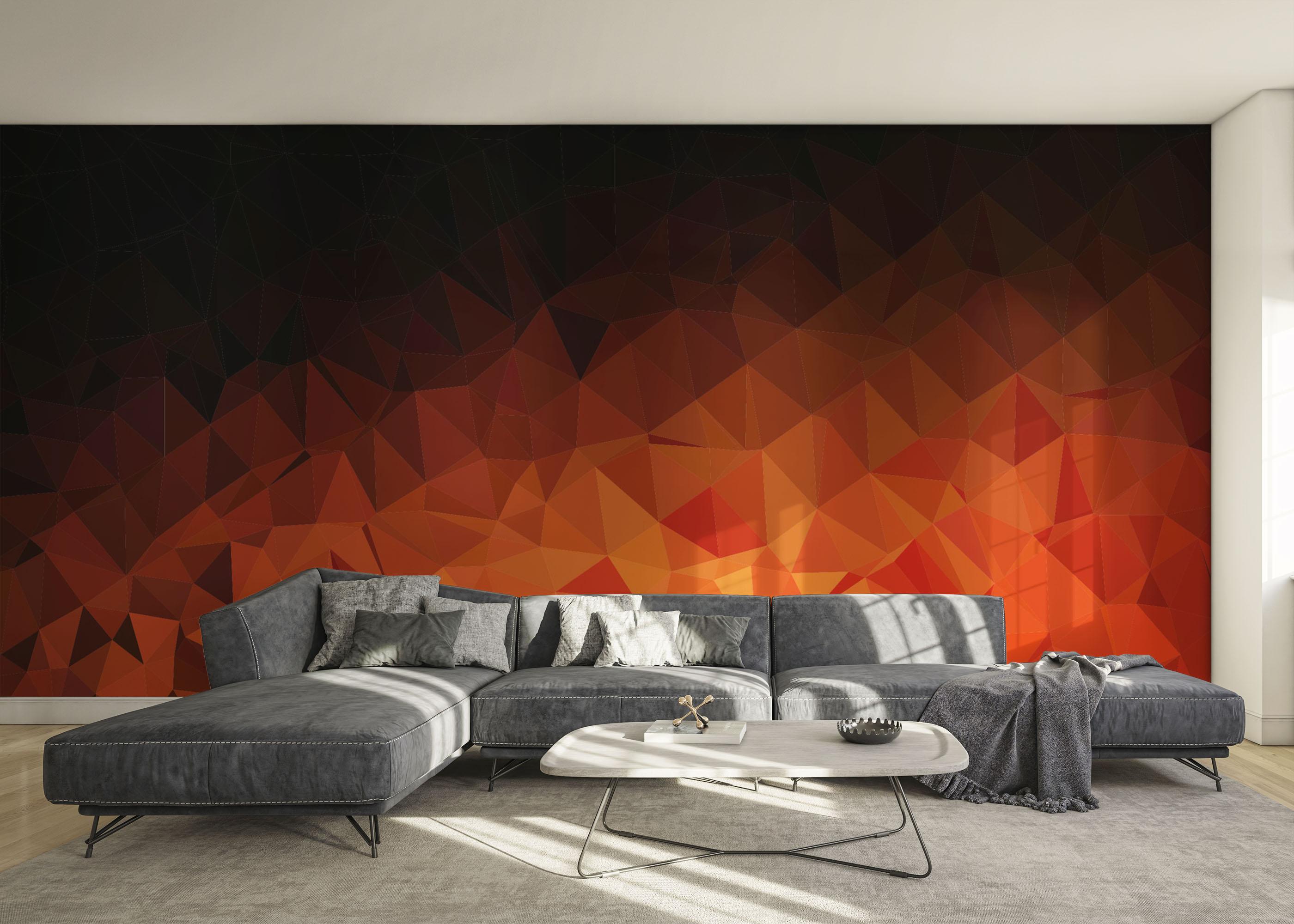 Fototapete Lava Triangle Wall mockup 0