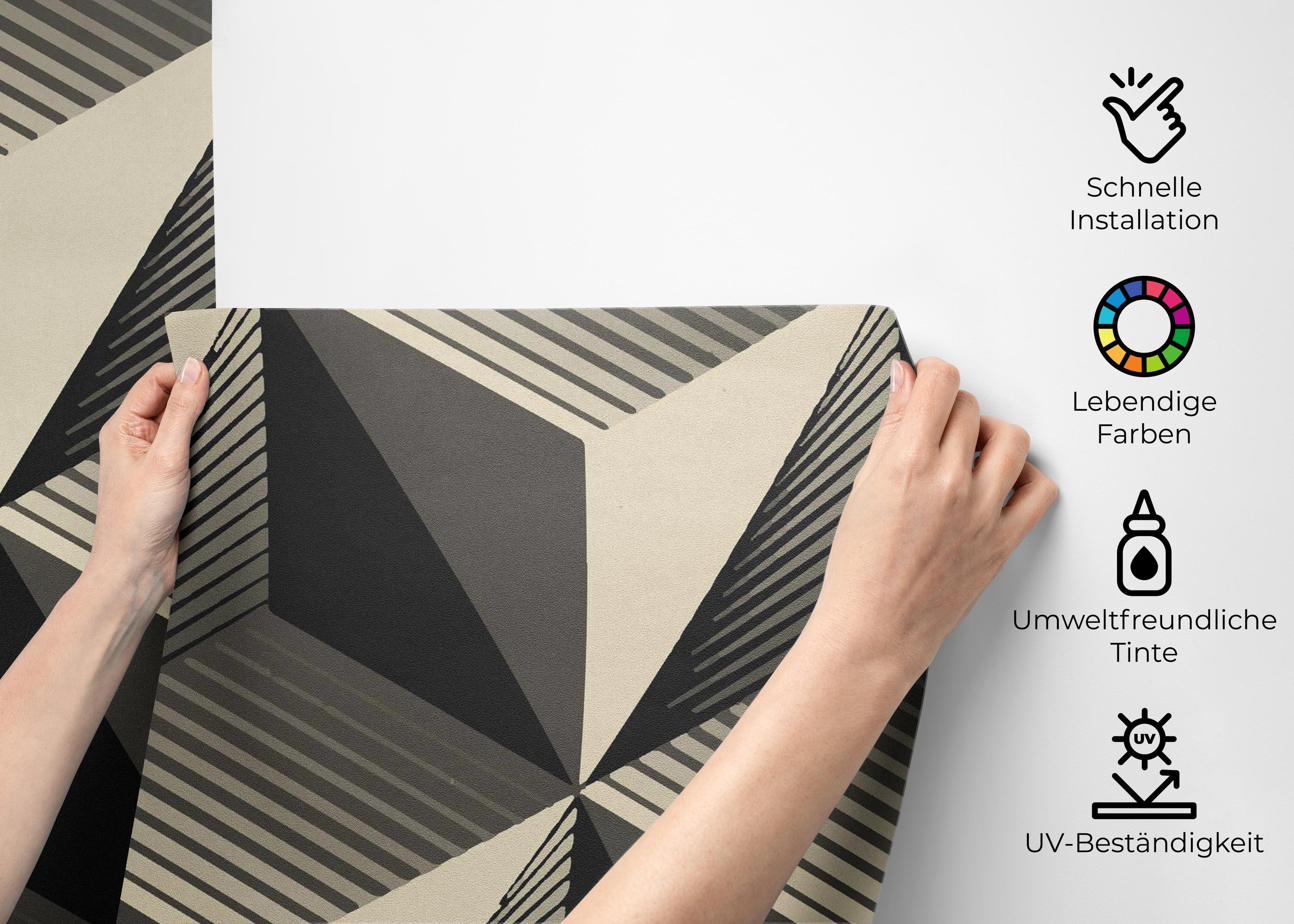 Fototapete Cream Square Shadow mockup 2