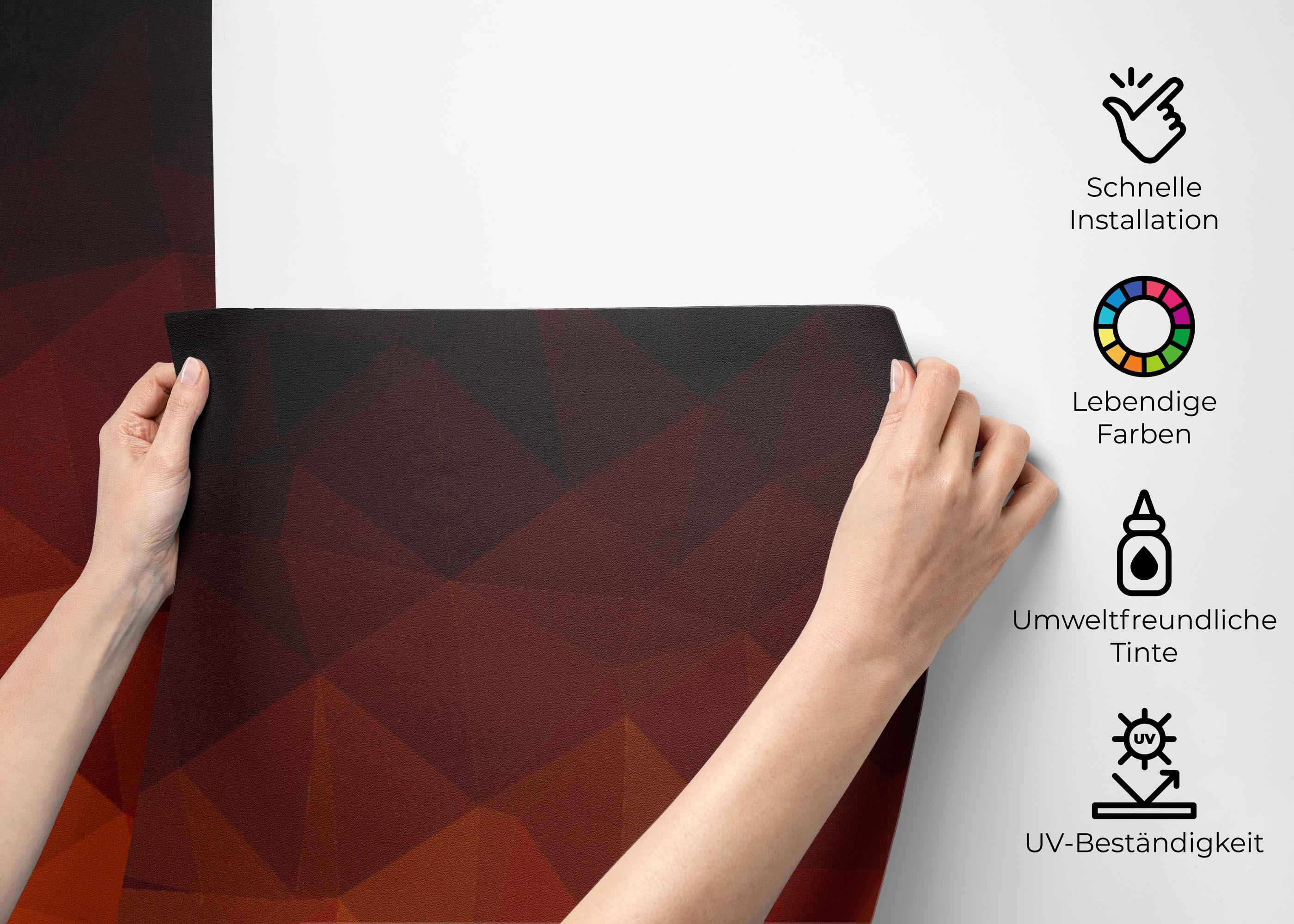 Fototapete Lava Triangle Wall mockup 2