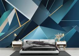 Blue Triangle Art mockup 3