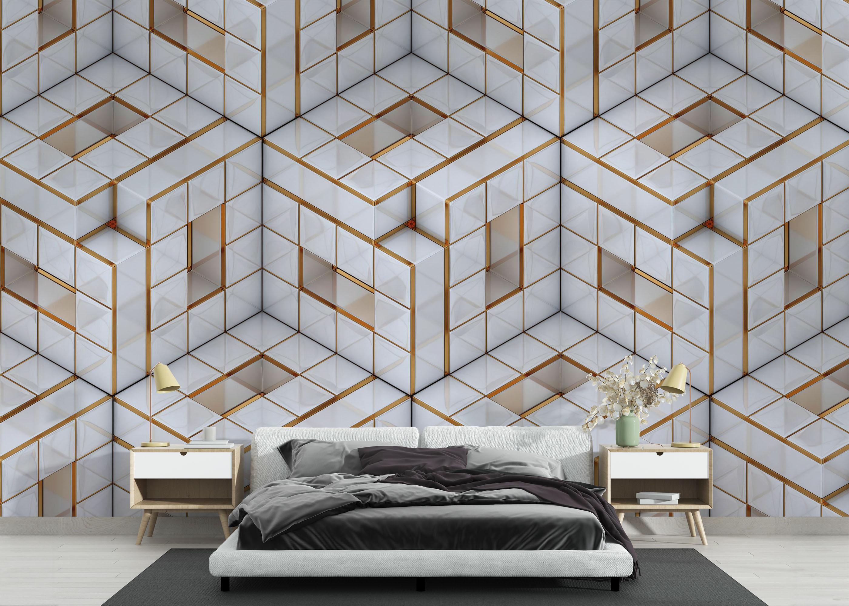 Fototapete Geometric Pattern mockup 3