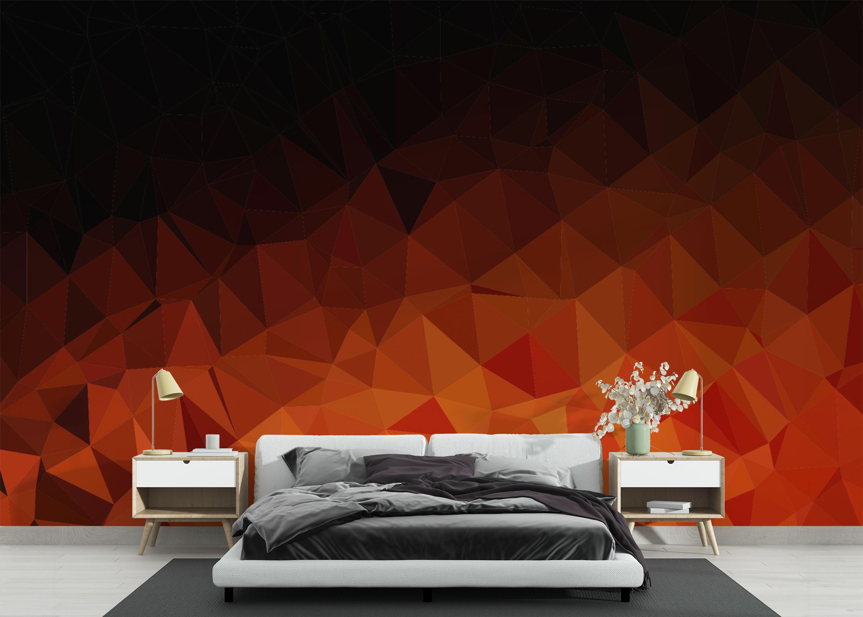 Fototapete Lava Triangle Wall mockup 3