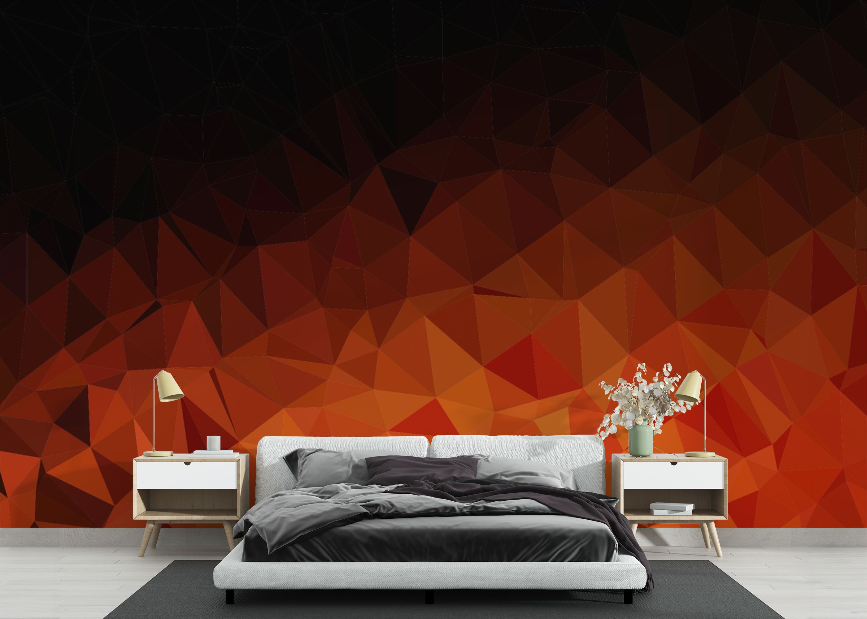 Lava Triangle Wall mockup 3