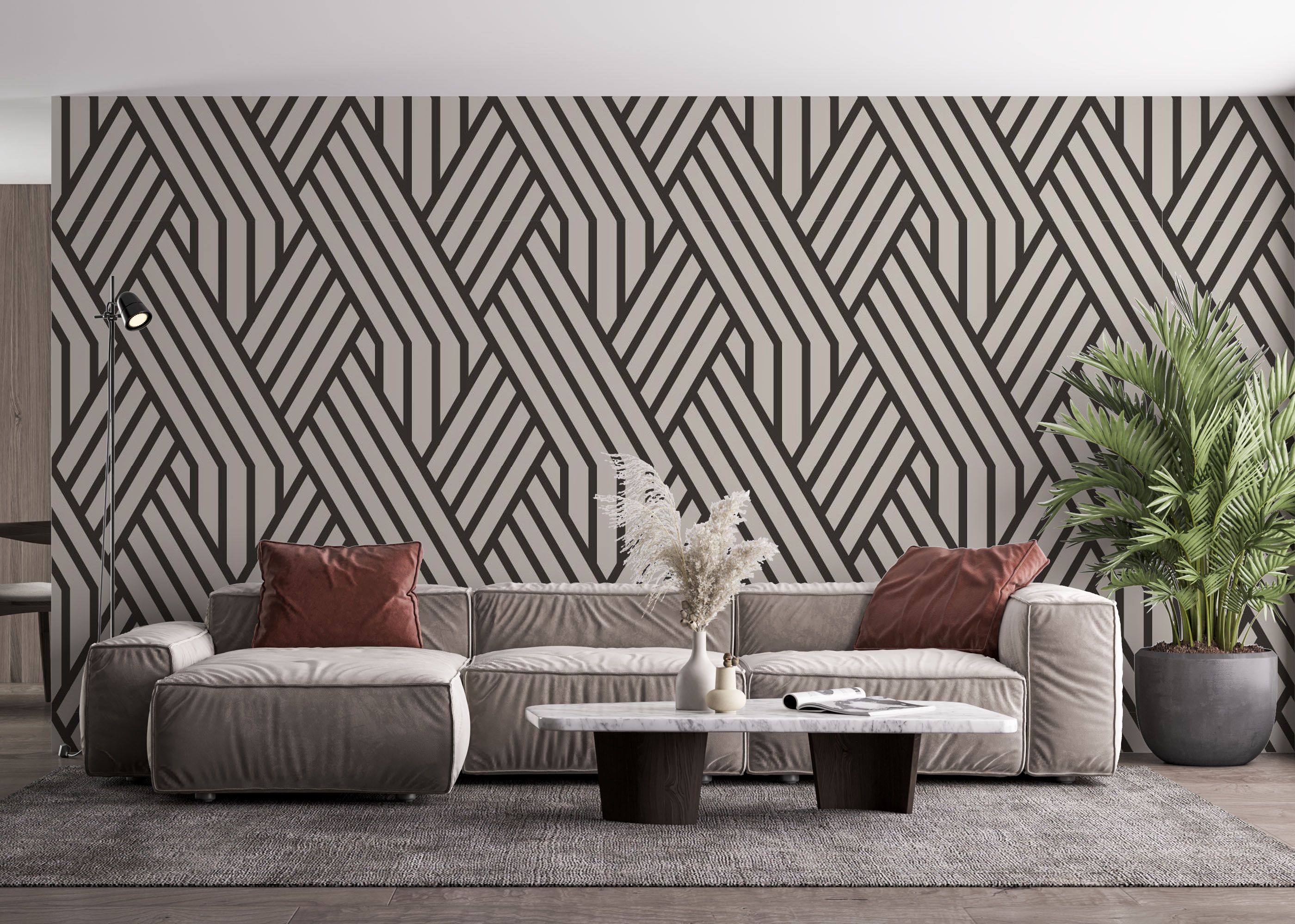 Brown Geometric Line mockup 4