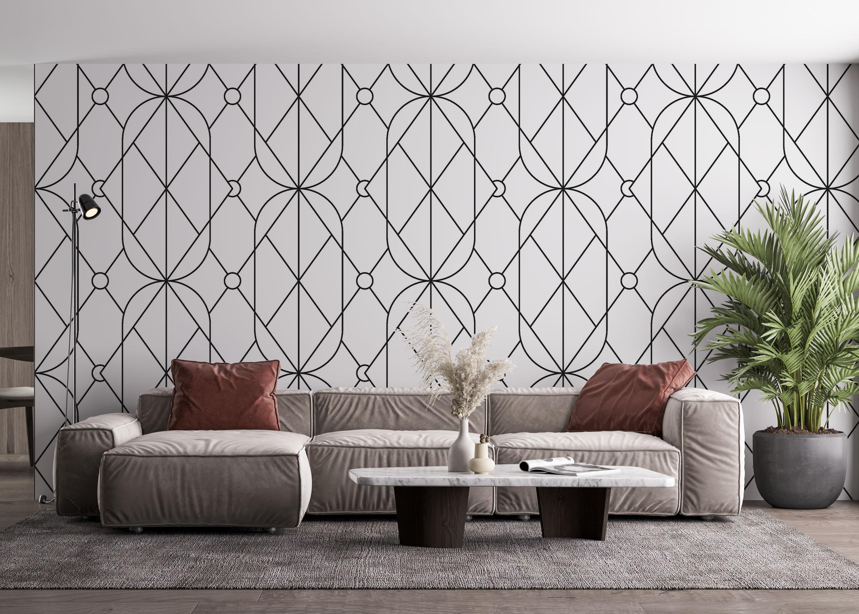 Fototapete Diamond Pattern mockup 4