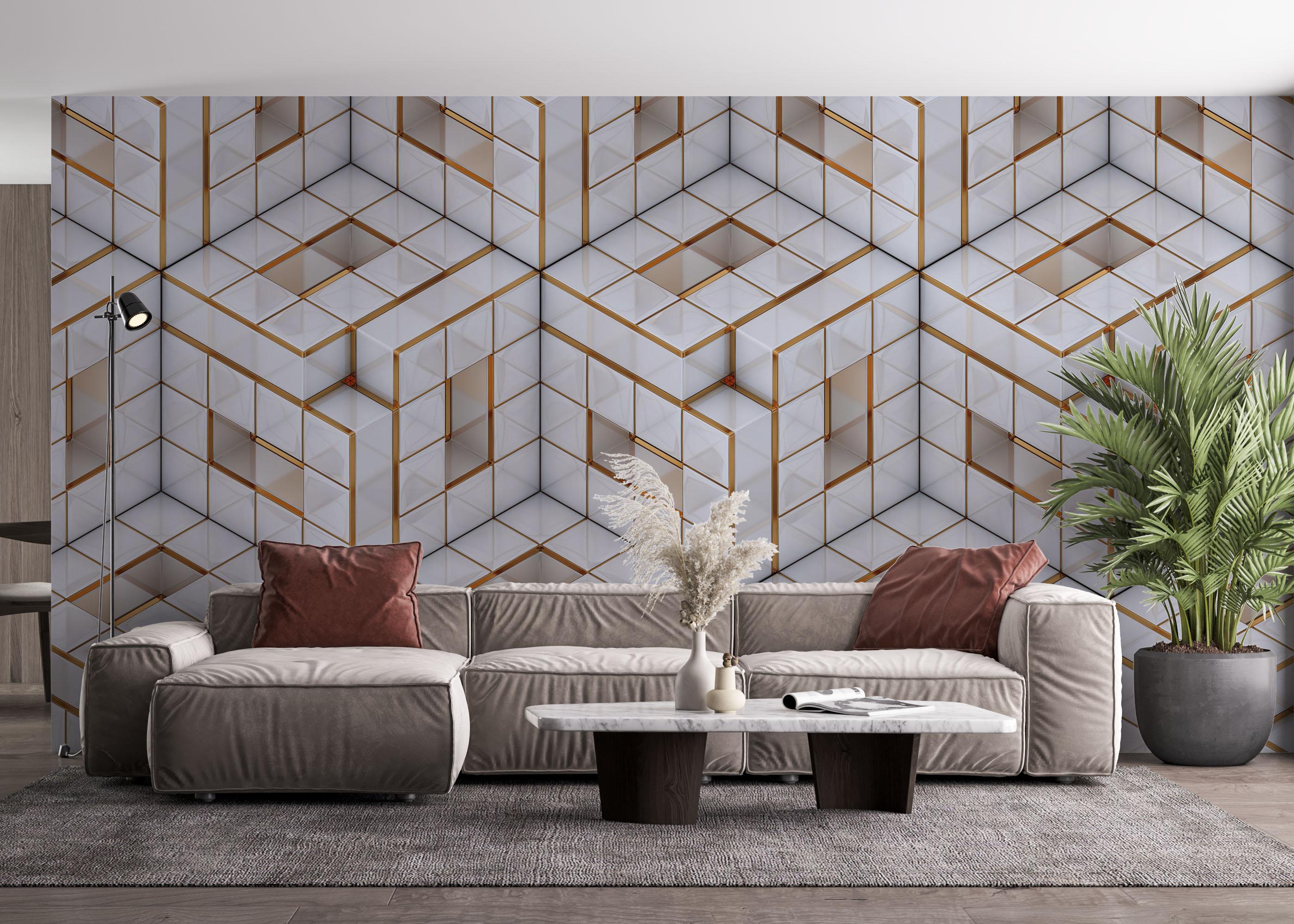 Fototapete Geometric Pattern mockup 4