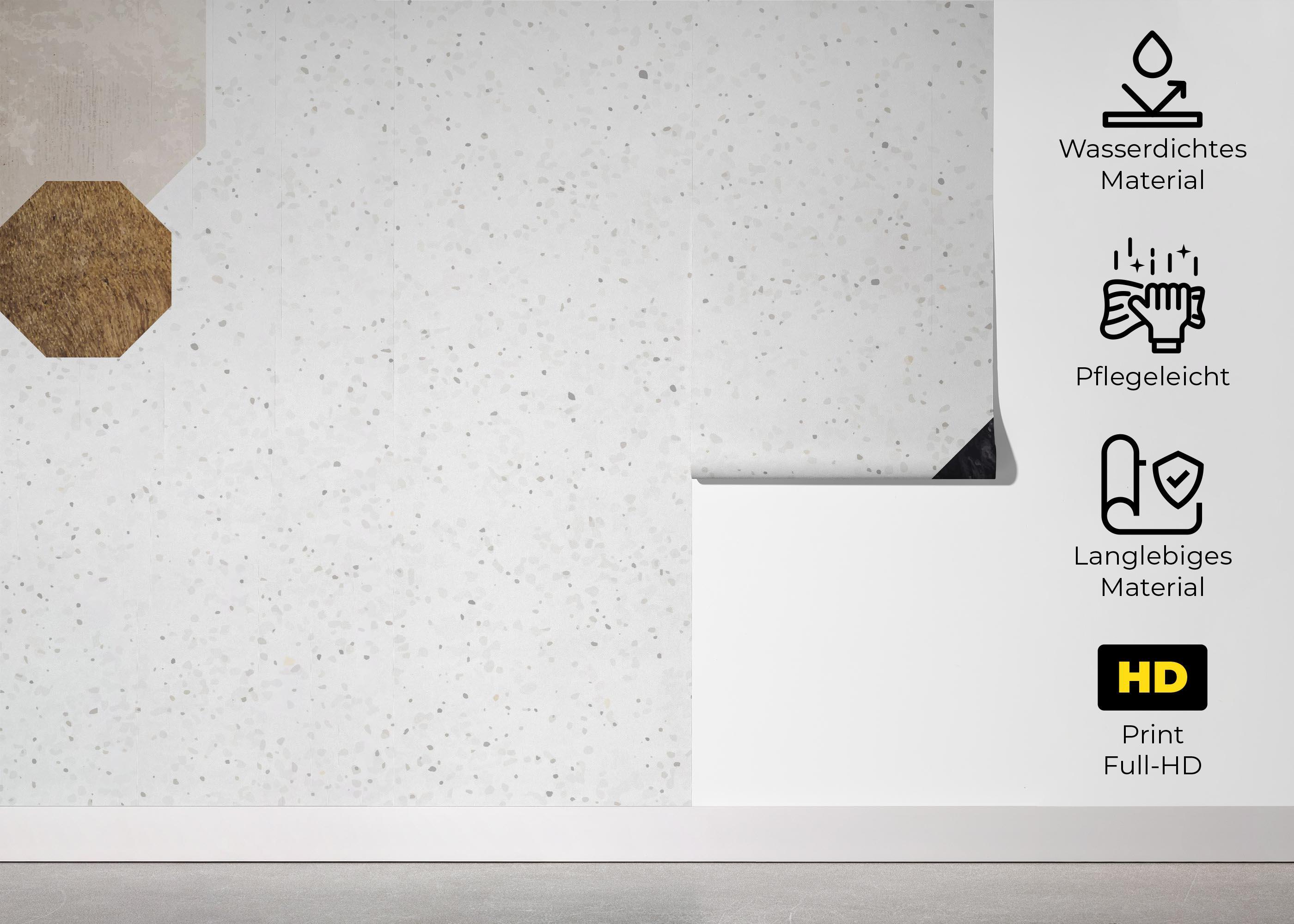 Fototapete Black Rock Hexagon mockup 5