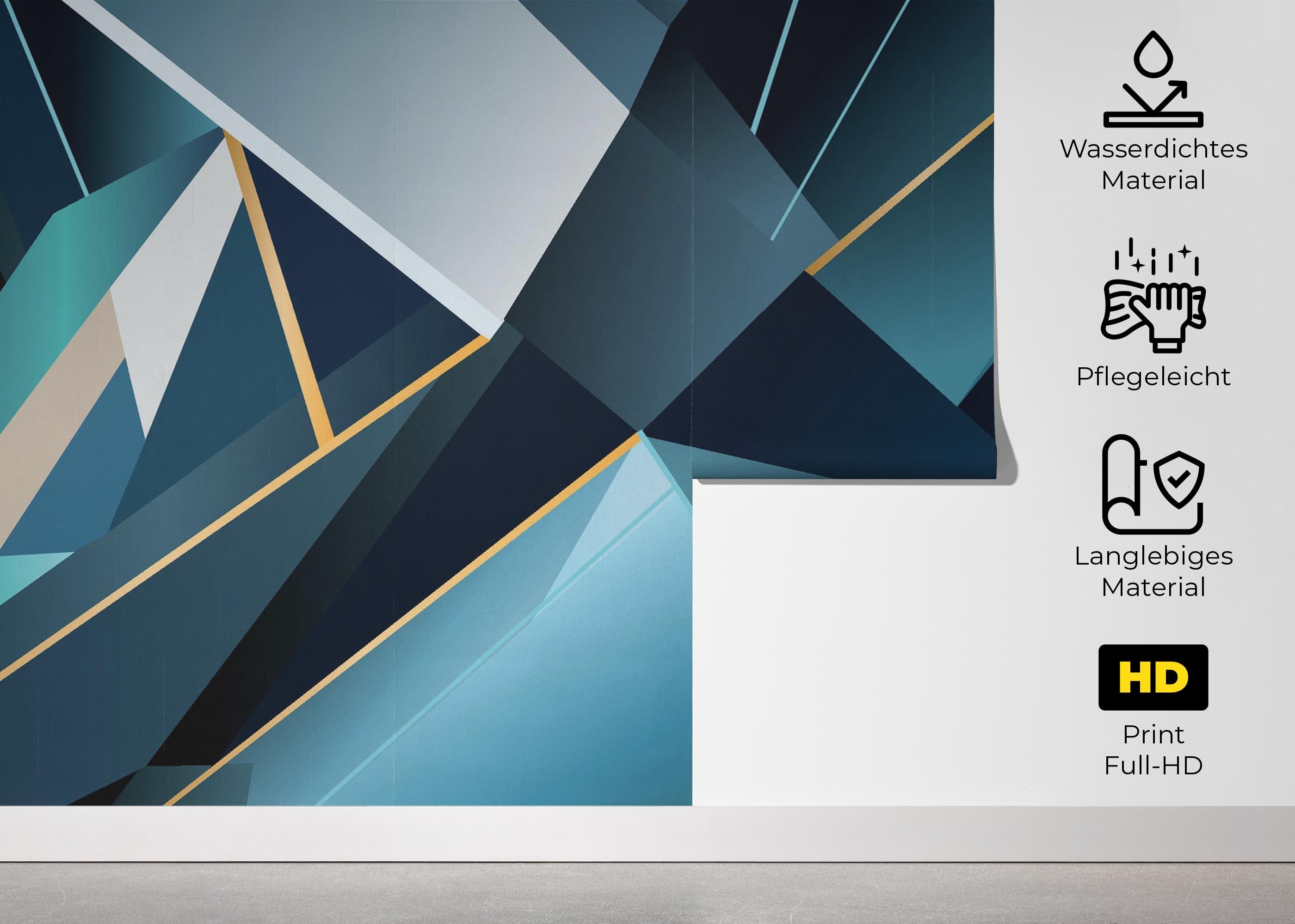 Blue Triangle Art mockup 5