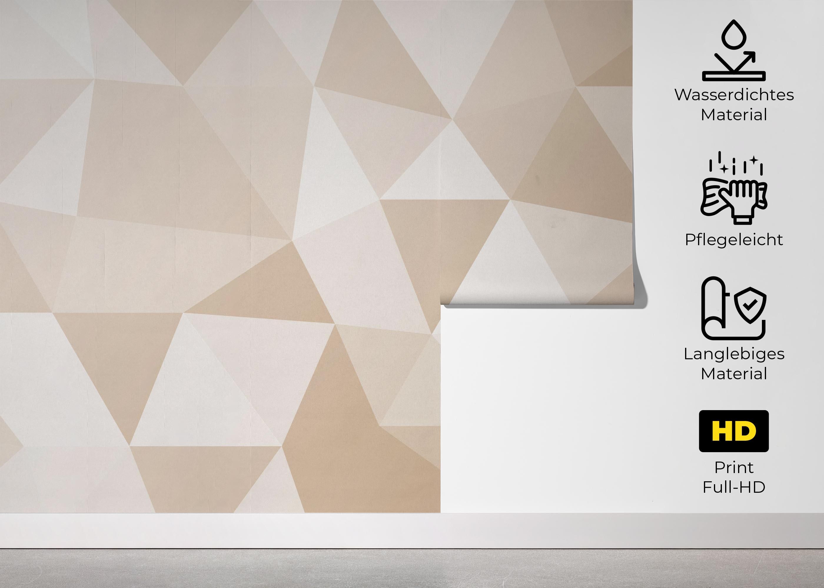 Cream Triangle Art mockup 5