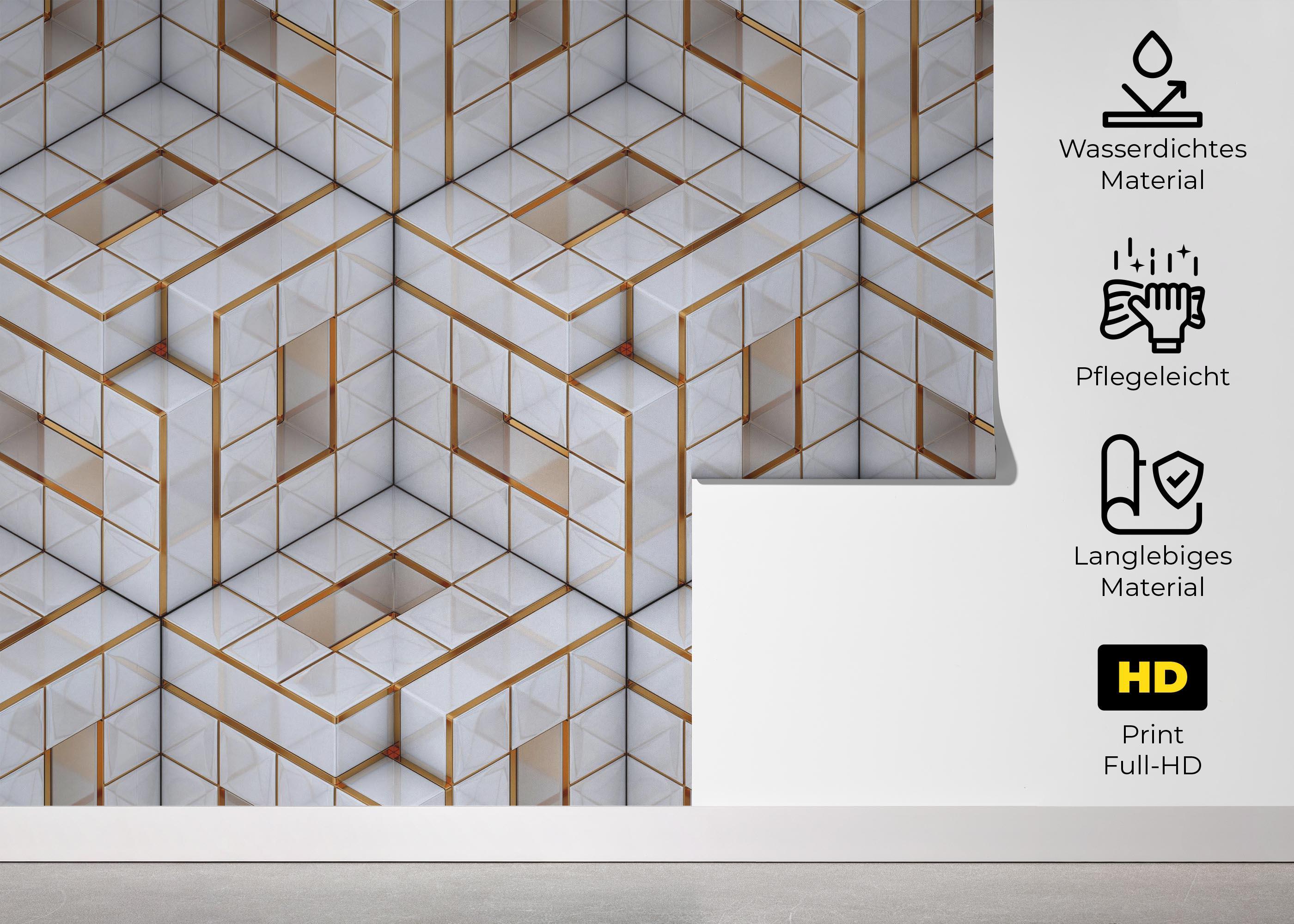 Fototapete Geometric Pattern mockup 5