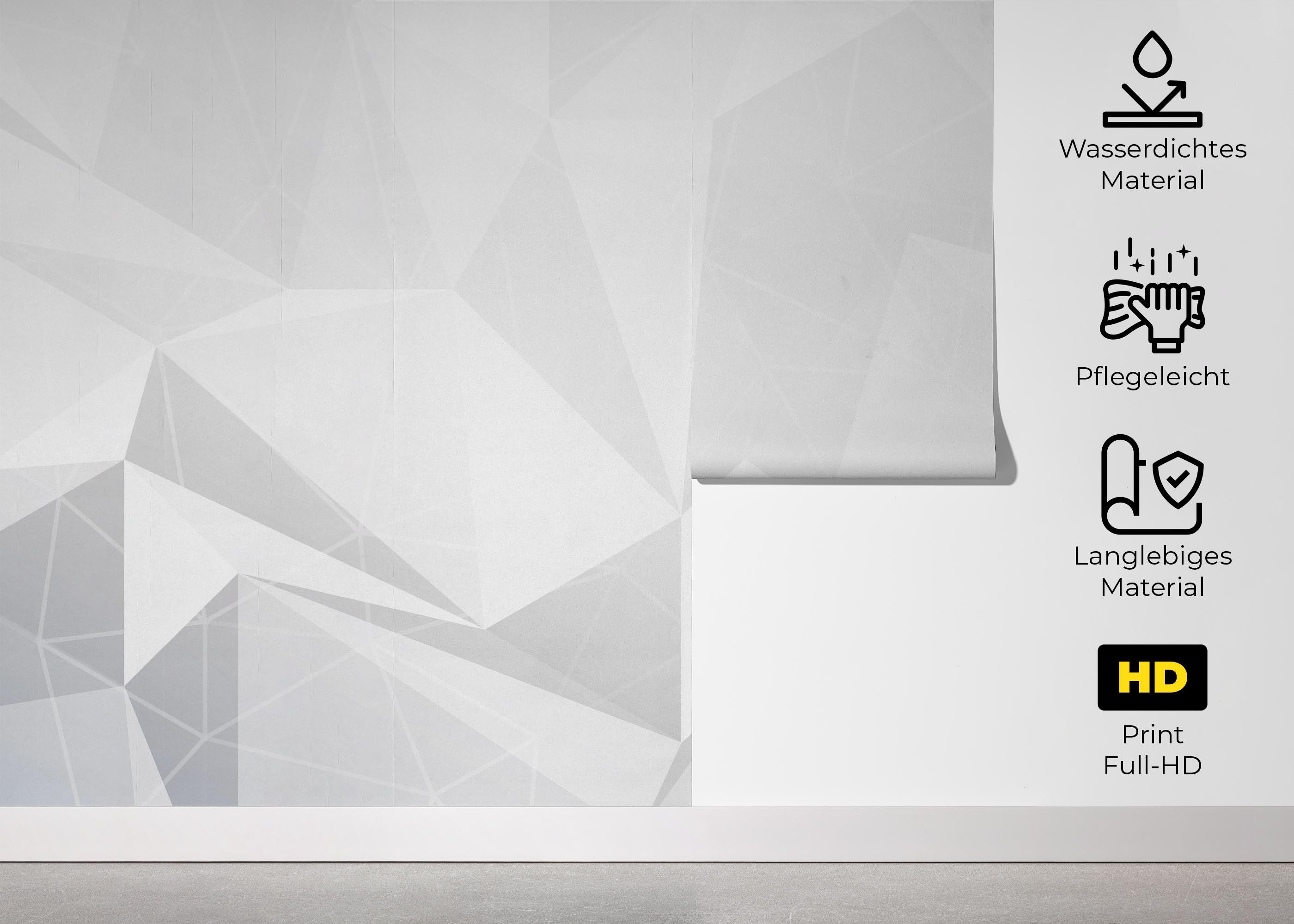 Fototapete Grey Triangle Wall mockup 5