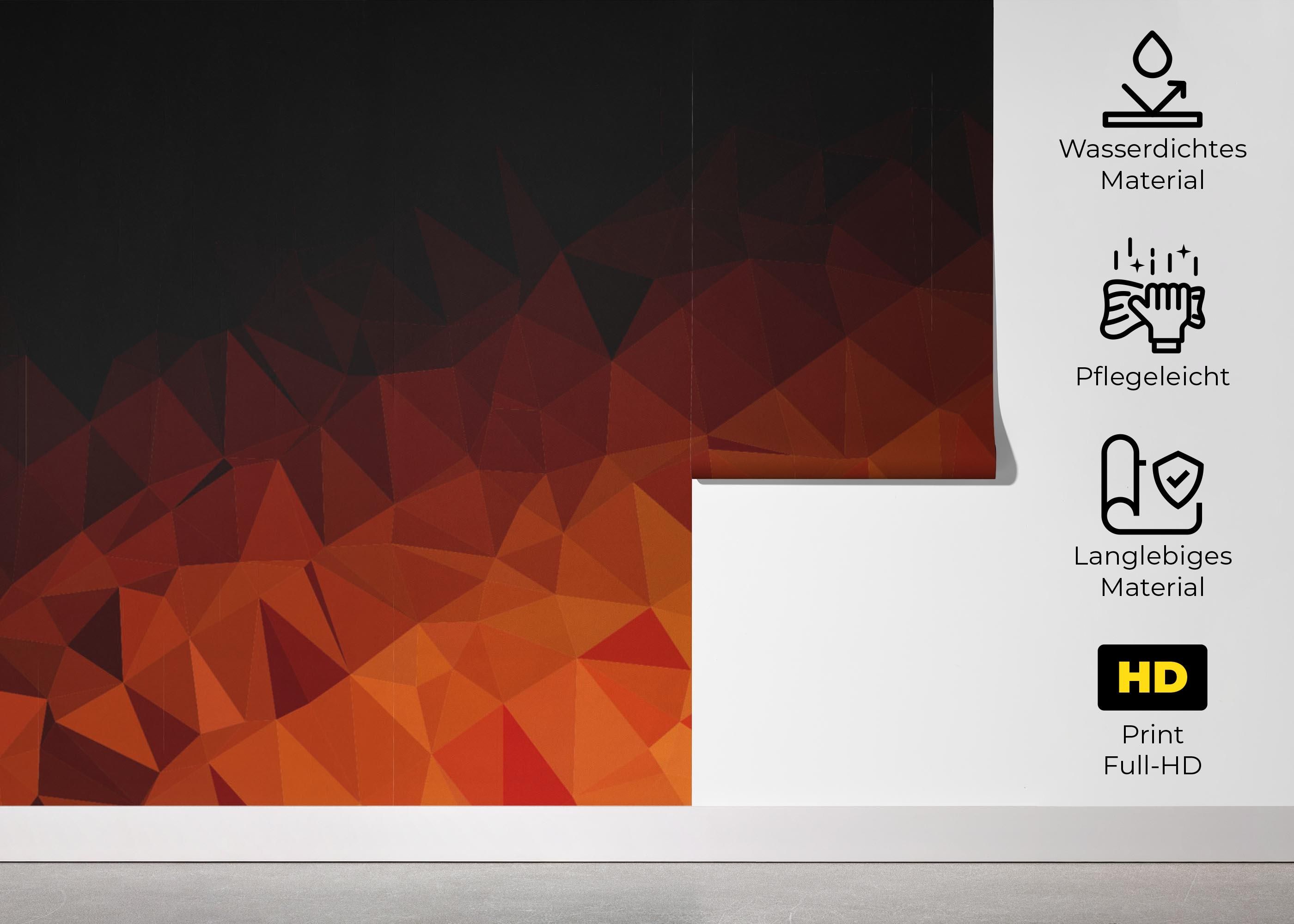 Lava Triangle Wall mockup 5