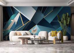 Blue Triangle Art mockup 6