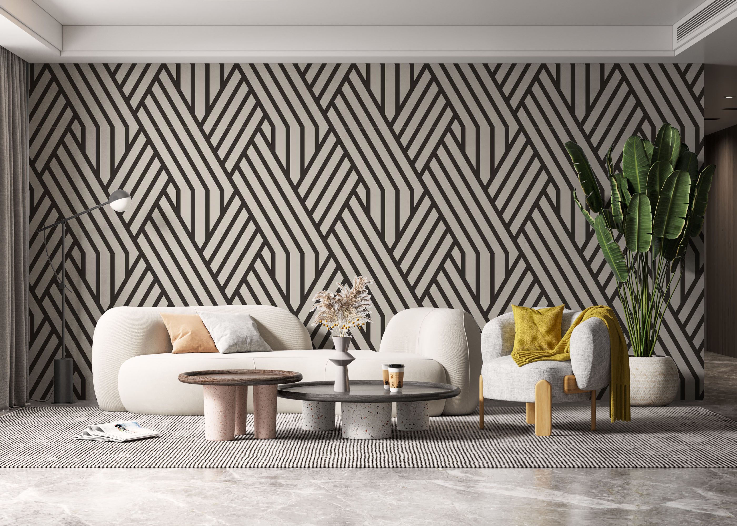 Brown Geometric Line mockup 6