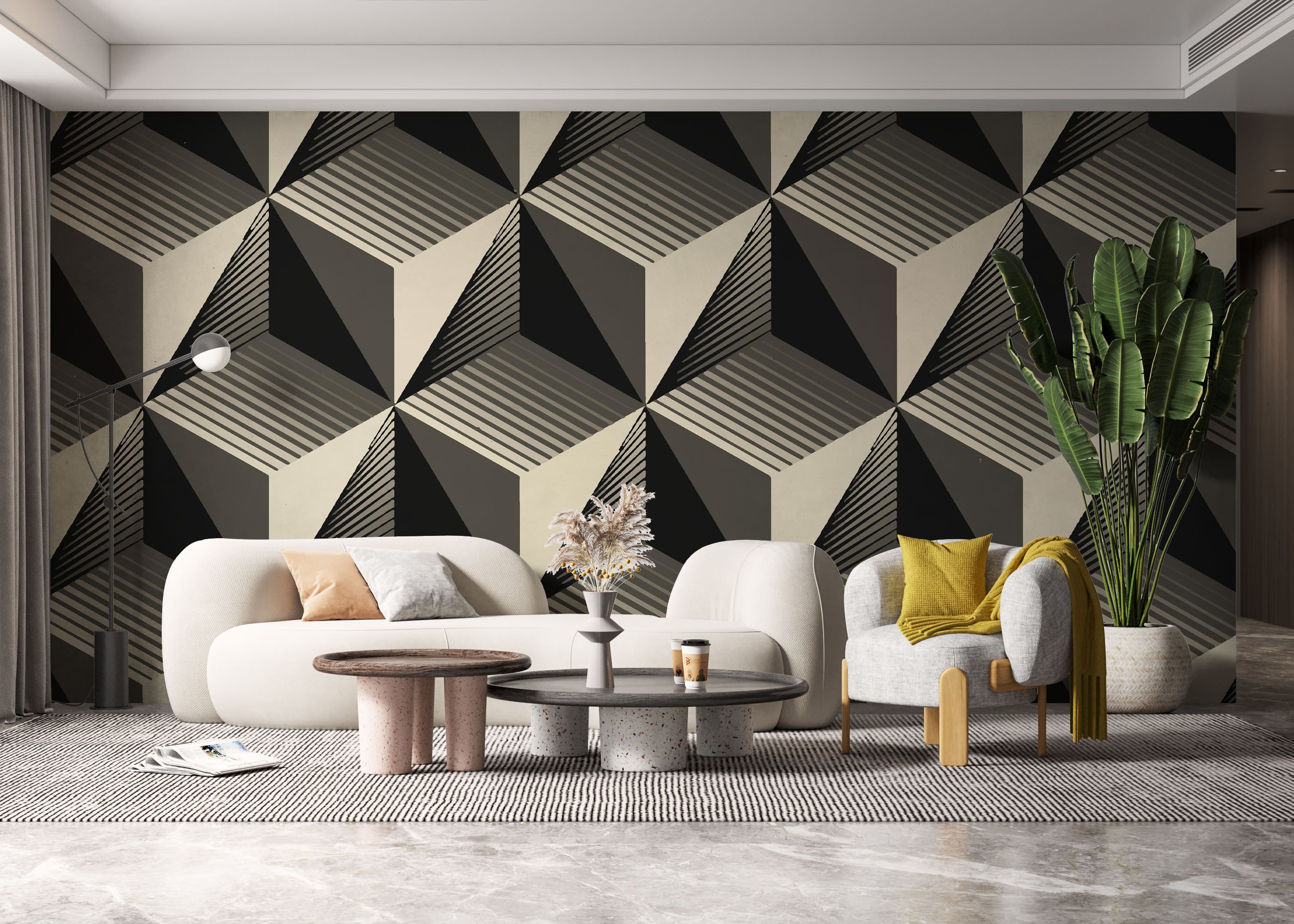 Cream Square Shadow mockup 6