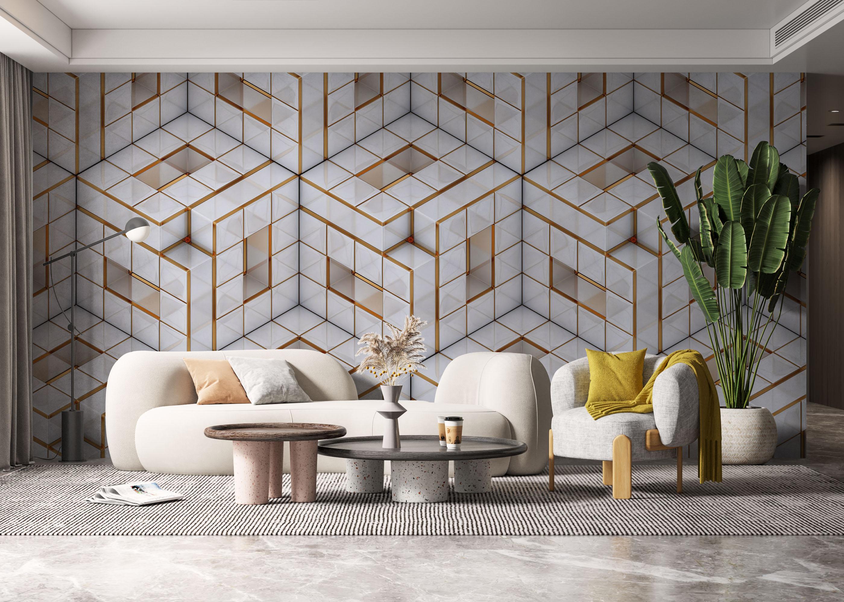 Fototapete Geometric Pattern mockup 6