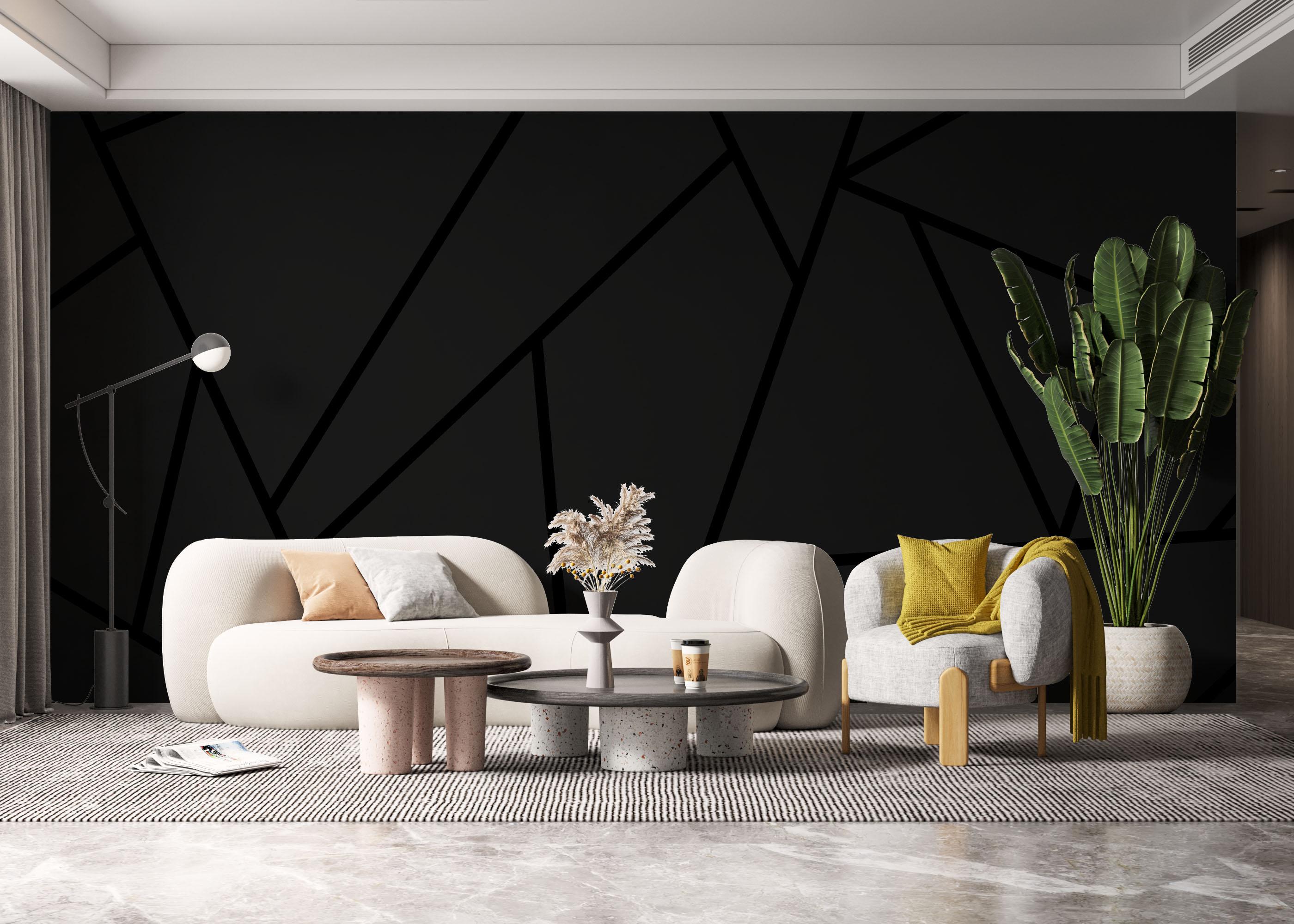 Fototapete Grey Full Triangle mockup 6