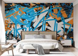 Blue Graffiti Tag mockup 7