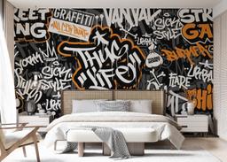 Chill Orange Graffiti mockup 7