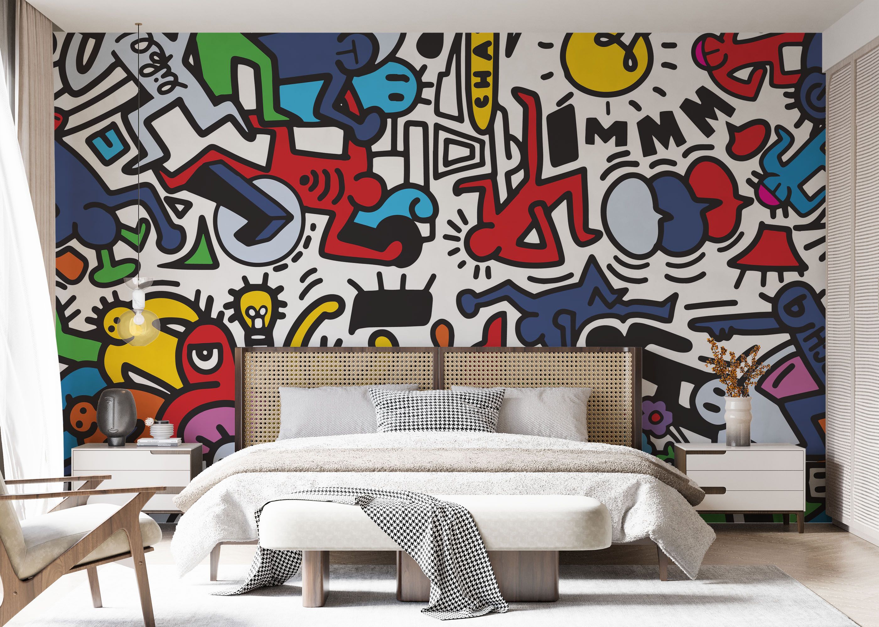 Colorful Doodle Graffiti mockup 7