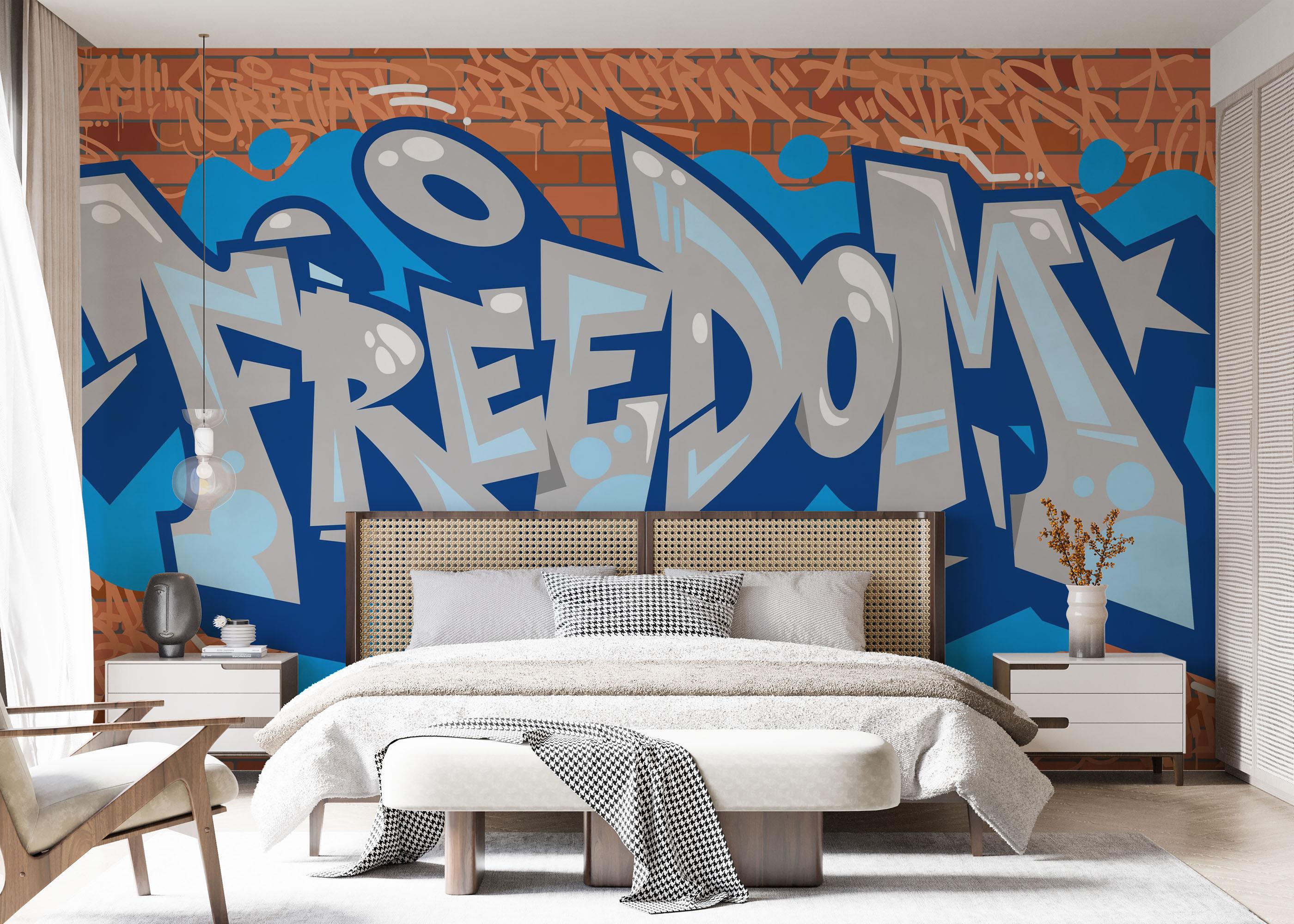 Fototapete Freedom Graffiti mockup 7