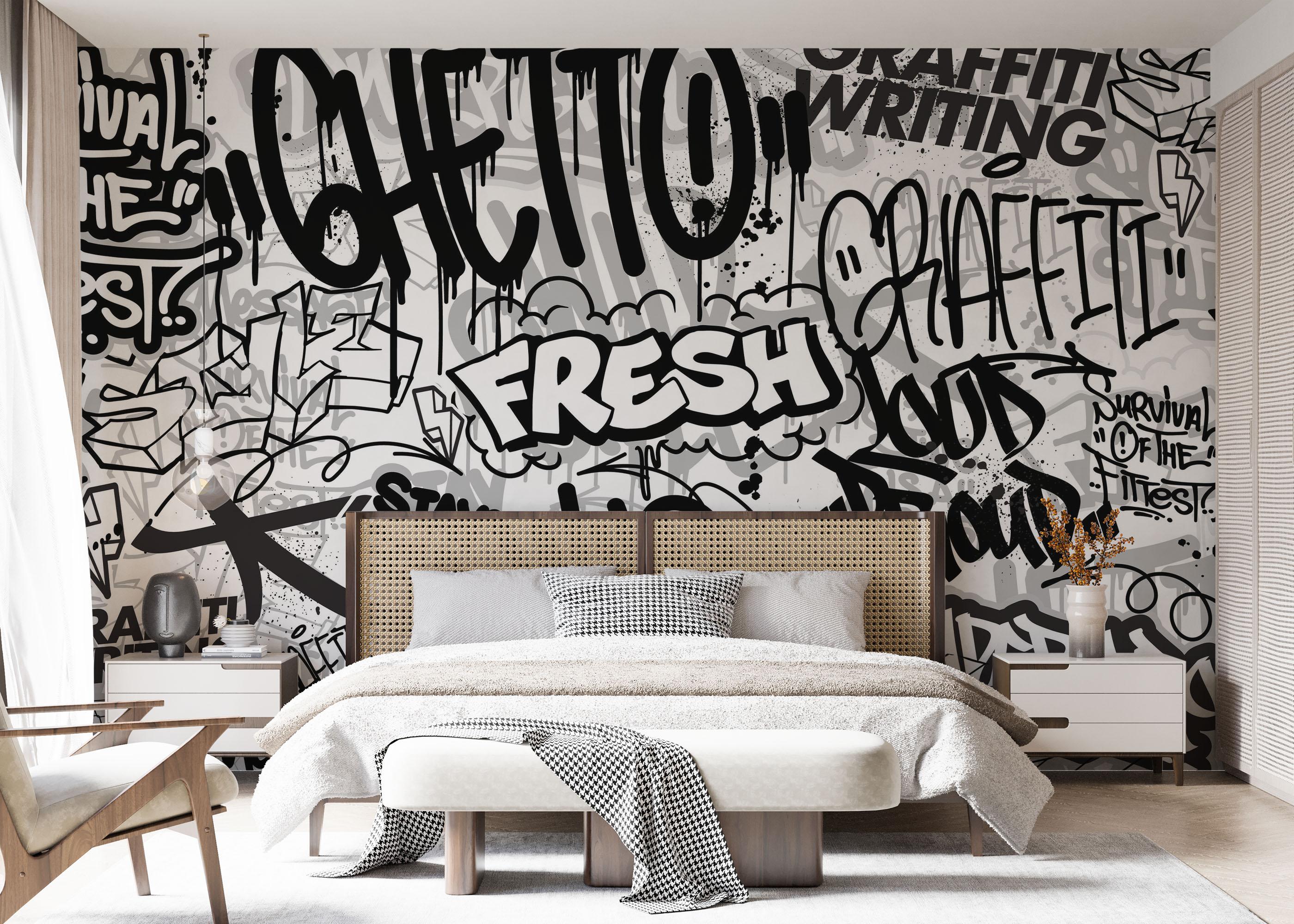Fototapete Fresh Graffiti Art mockup 7