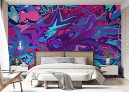 Graffiti Blue Purple mockup 7