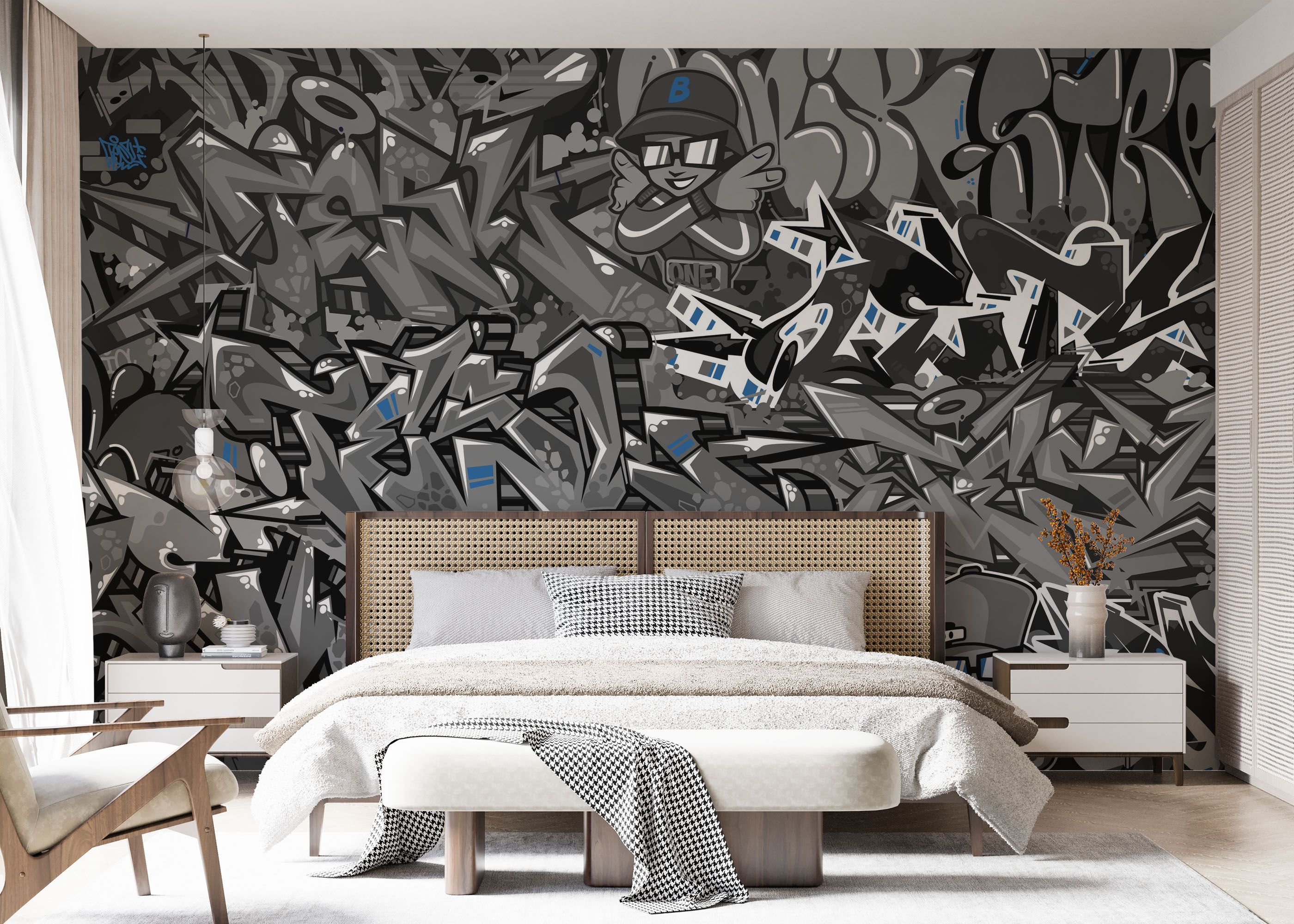 Graffiti Grey Blue mockup 7