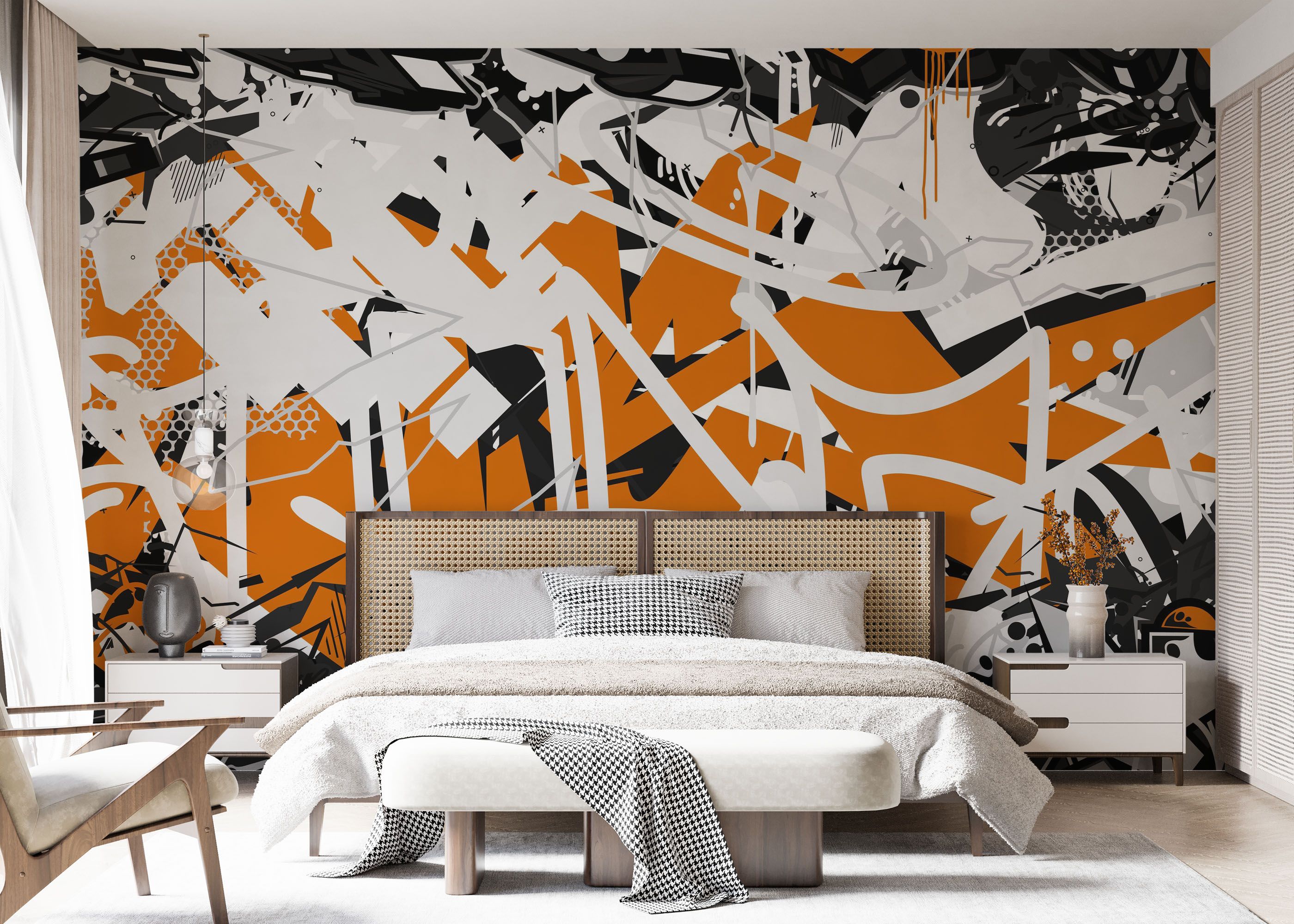 Orange Grey Graffiti mockup 7