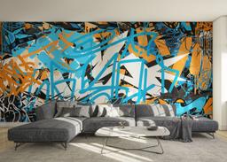 Blue Graffiti Tag mockup 0