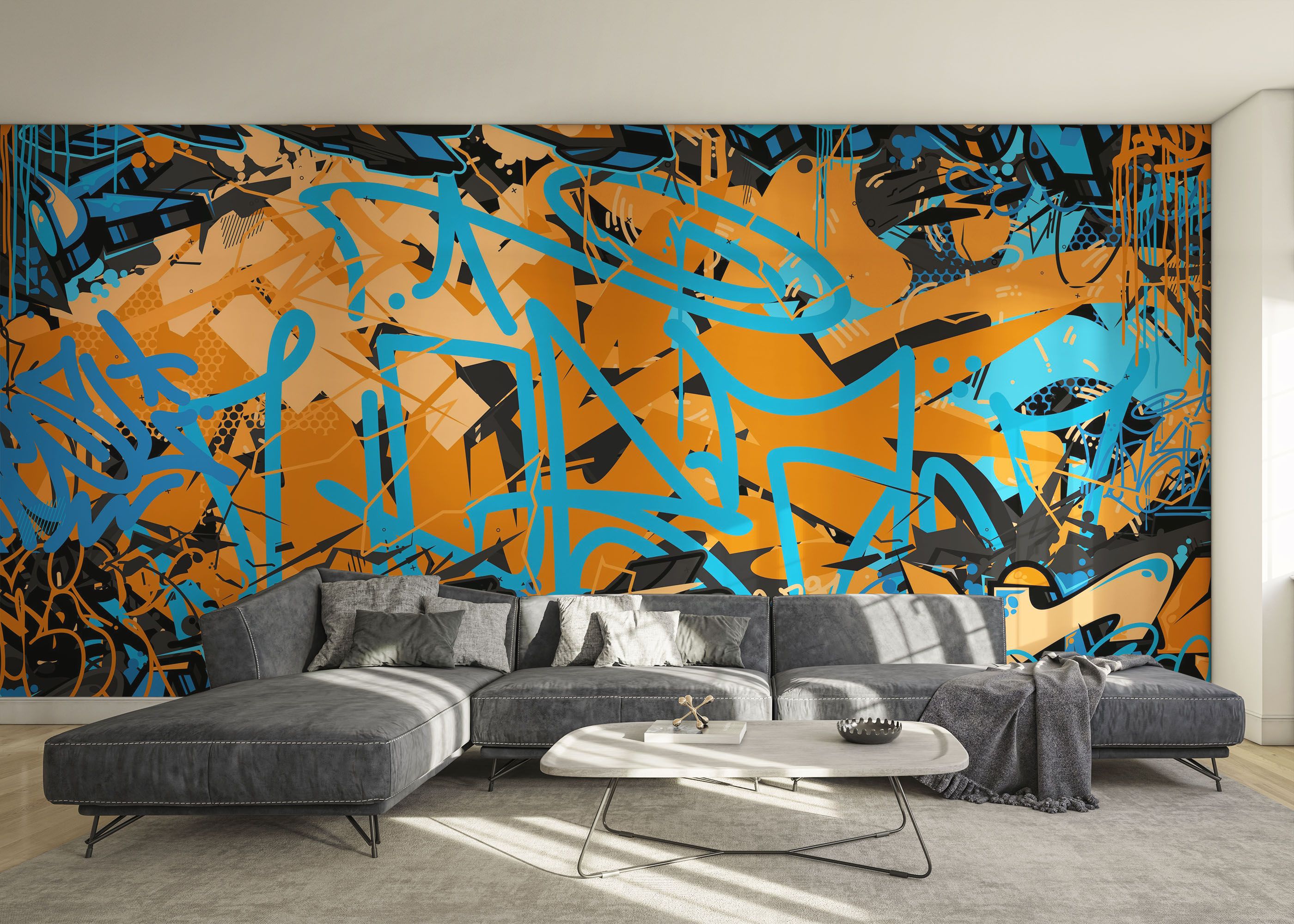 Dark Orange Graffiti mockup 0