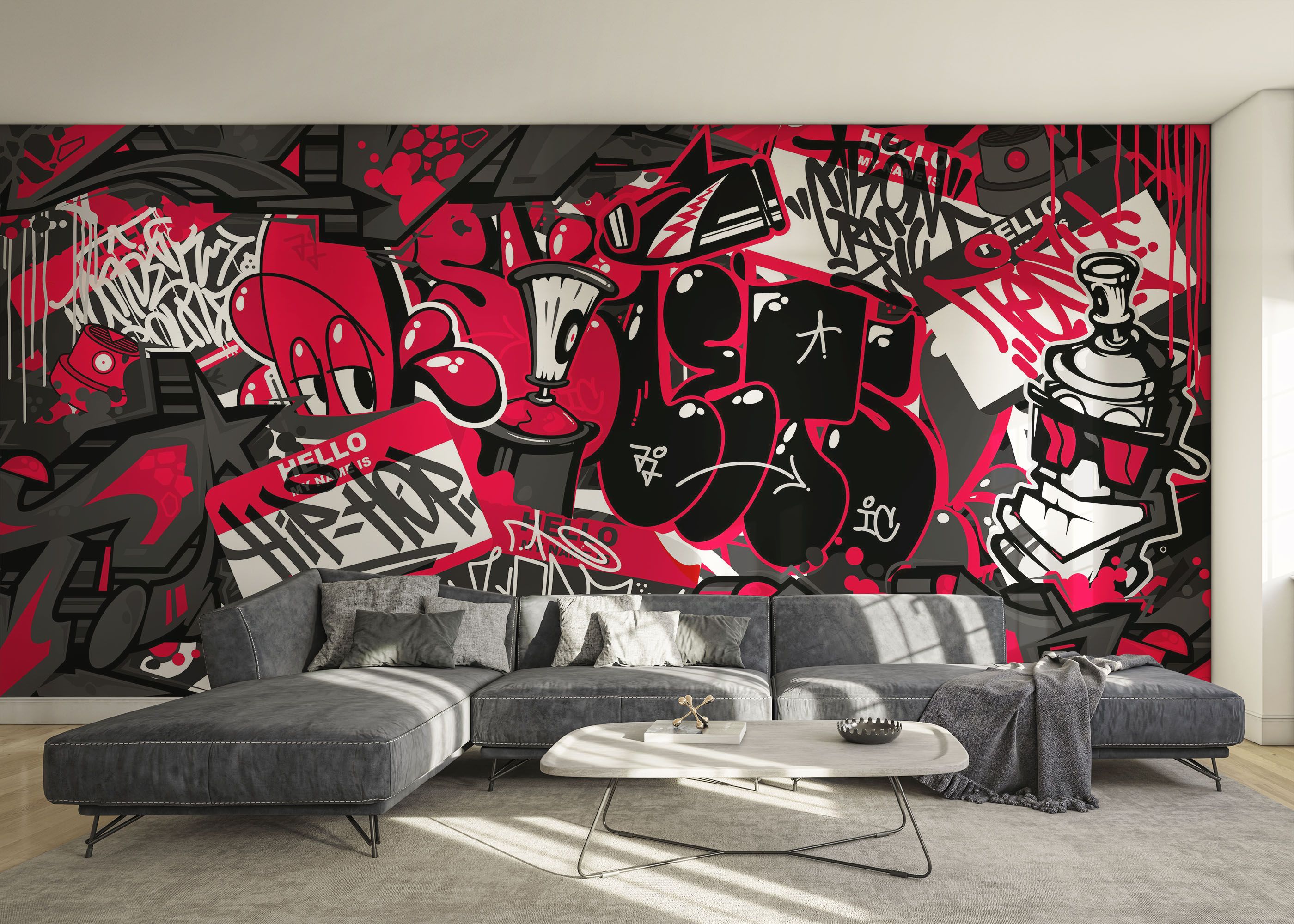 Graffiti Black Red mockup 0