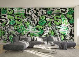 Green Letters Graffiti mockup 0